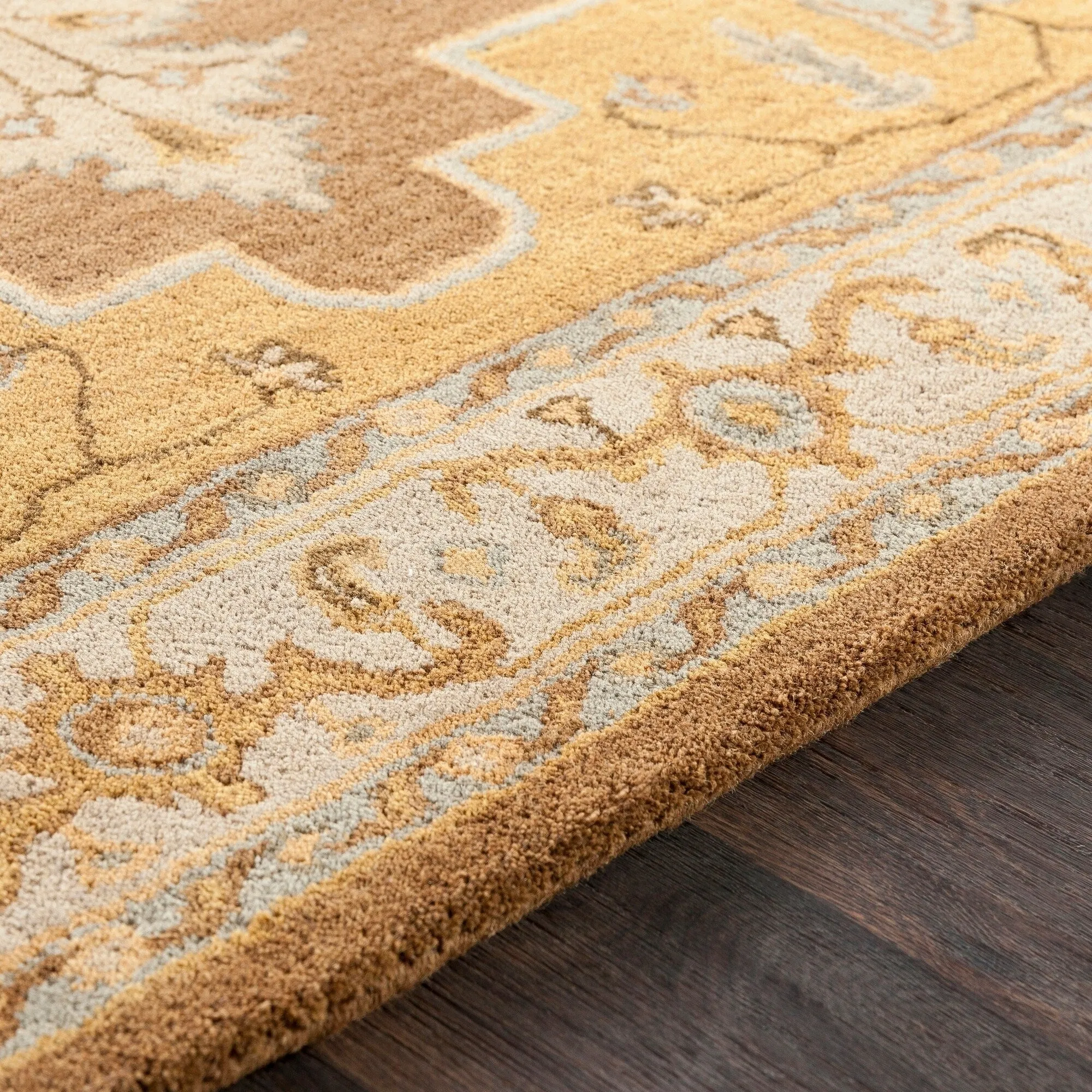 Hand-Tufted Haru Bordered Wool Rug