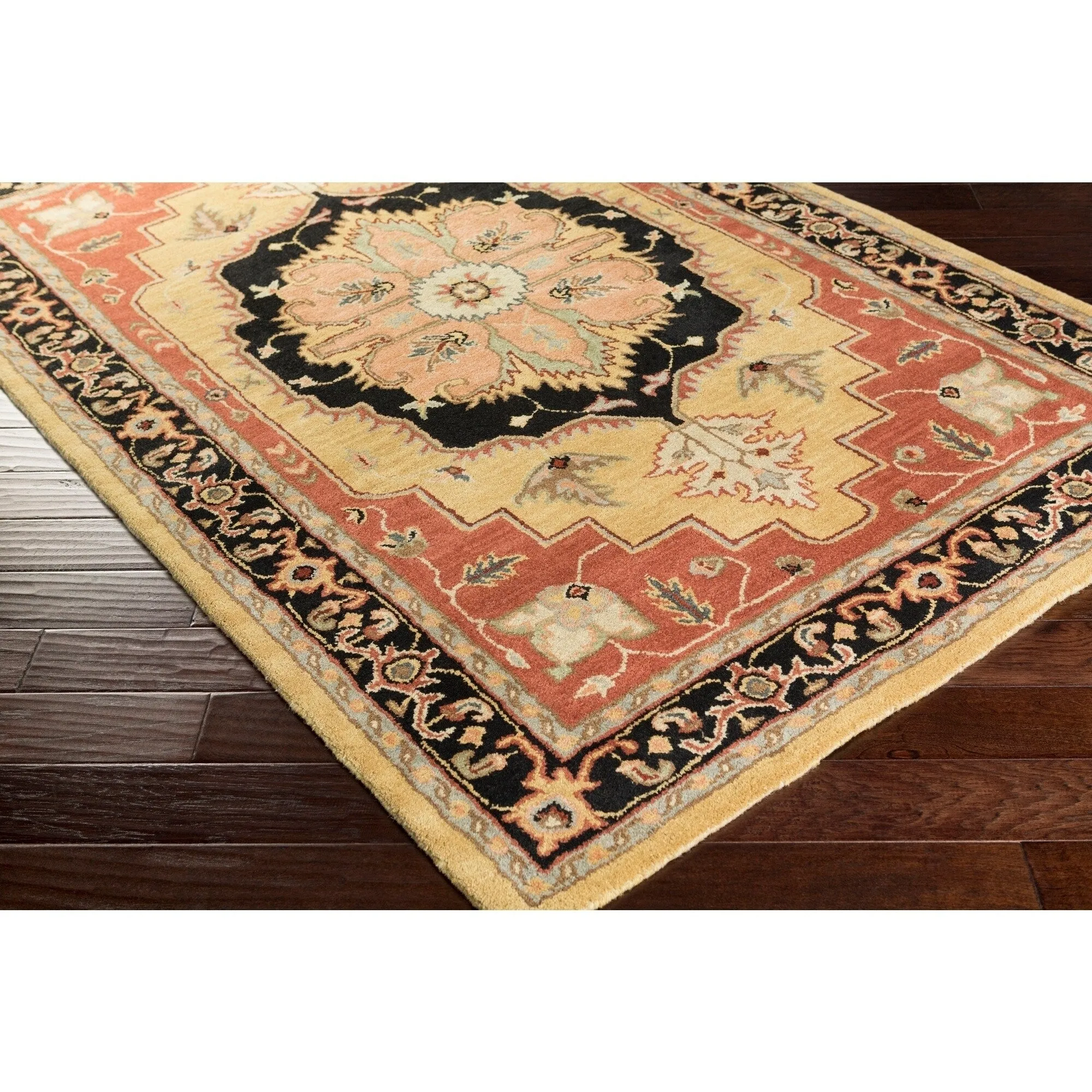 Hand-Tufted Haru Bordered Wool Rug