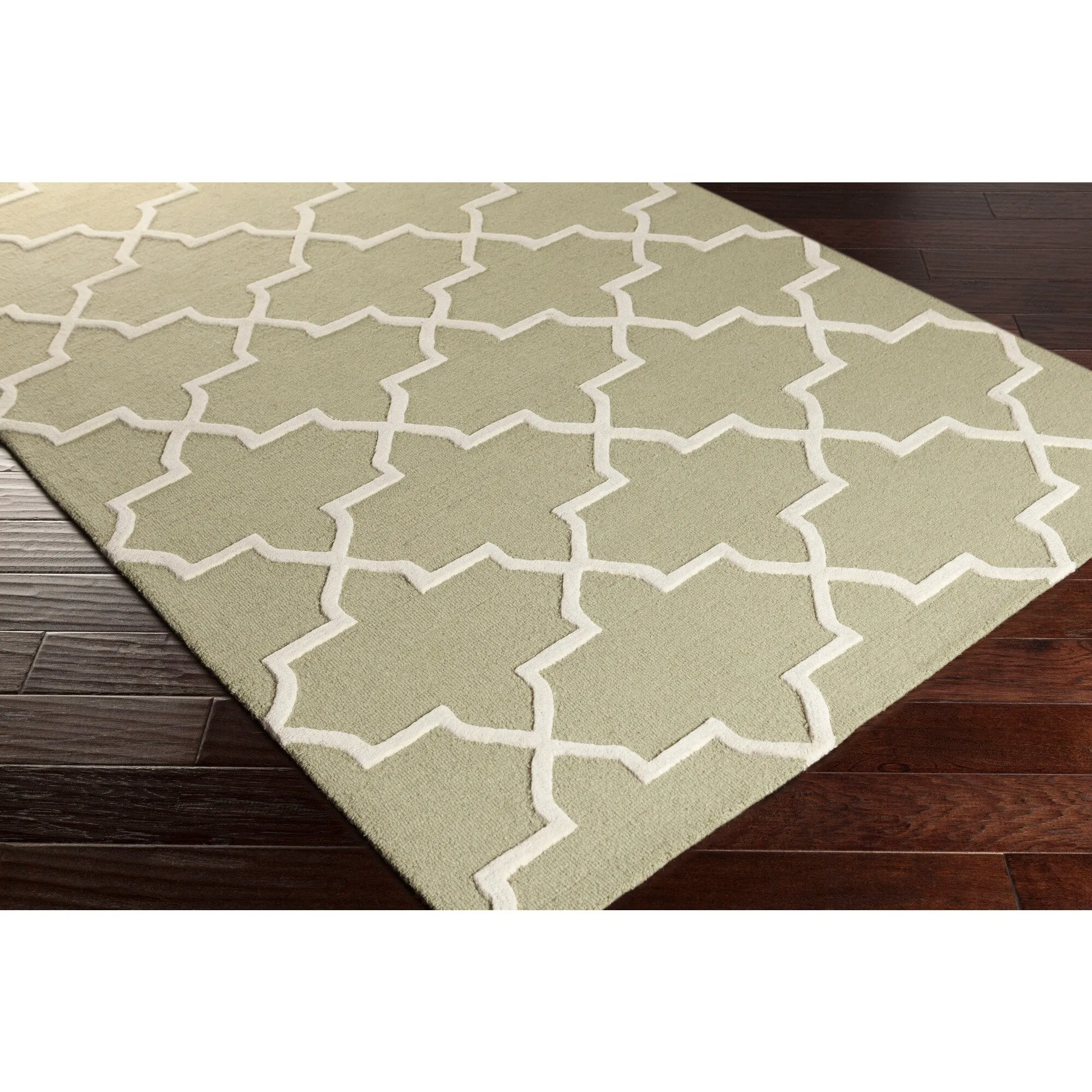 Hand-Tufted Jennifer Moroccan Tiled Wool Rug