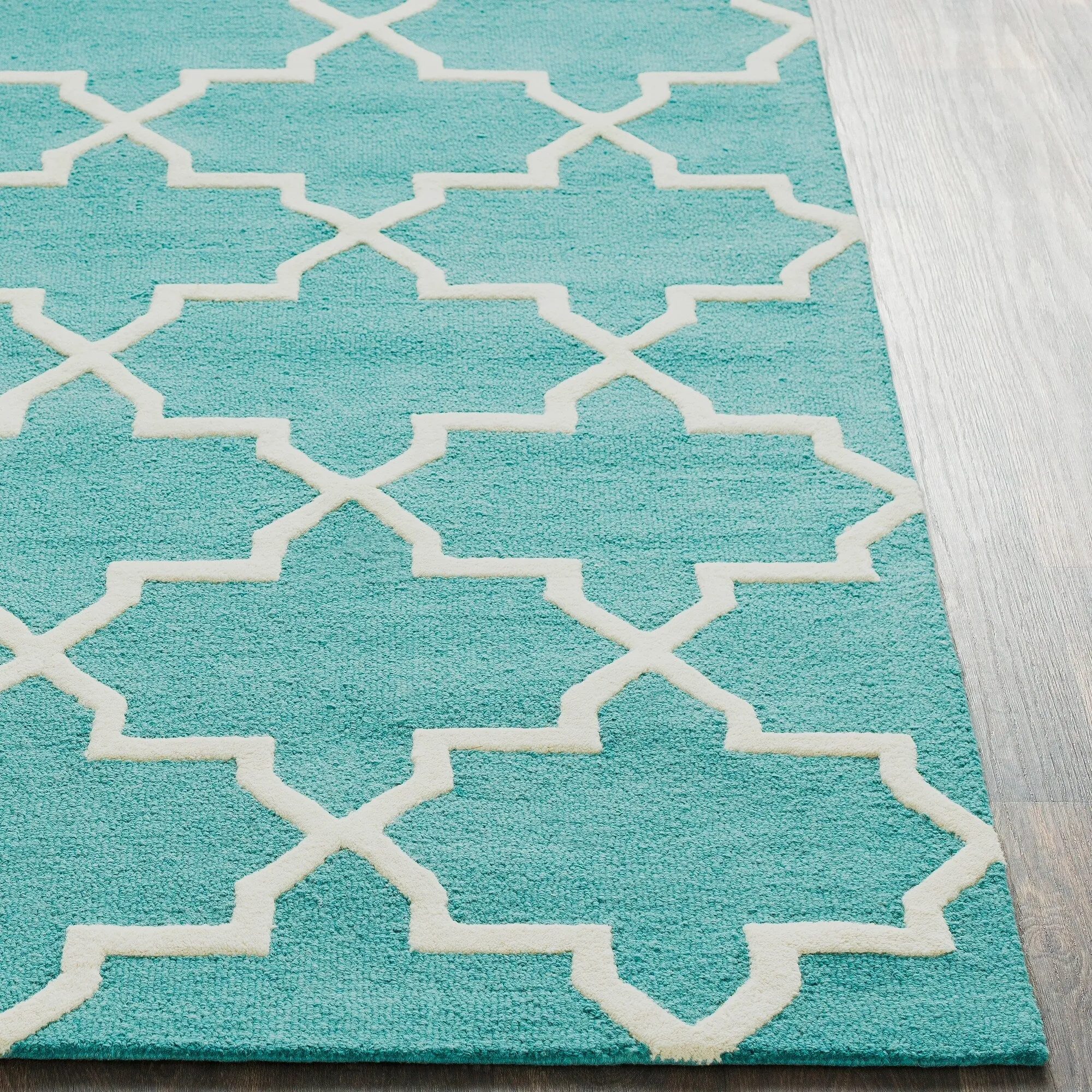 Hand-Tufted Jennifer Moroccan Tiled Wool Rug