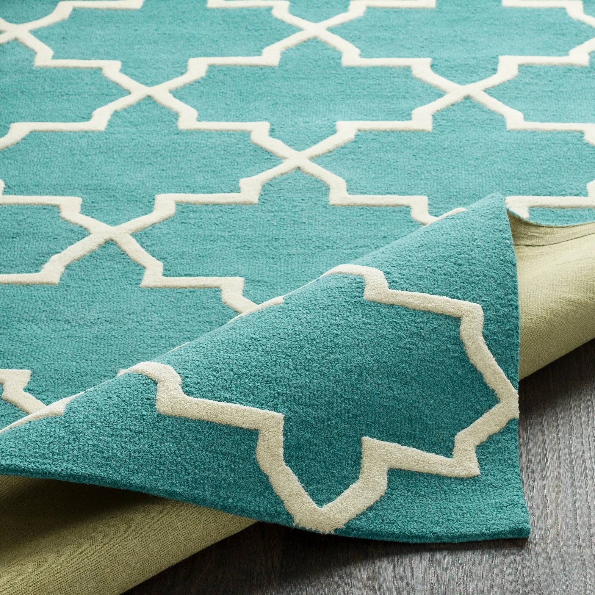 Hand-Tufted Jennifer Moroccan Tiled Wool Rug