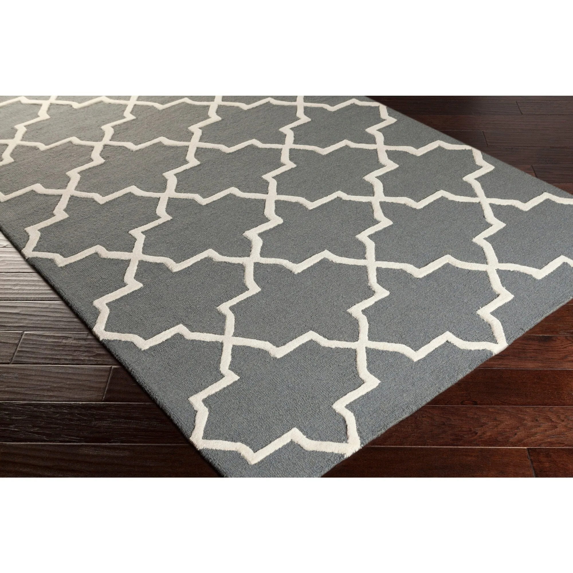 Hand-Tufted Jennifer Moroccan Tiled Wool Rug