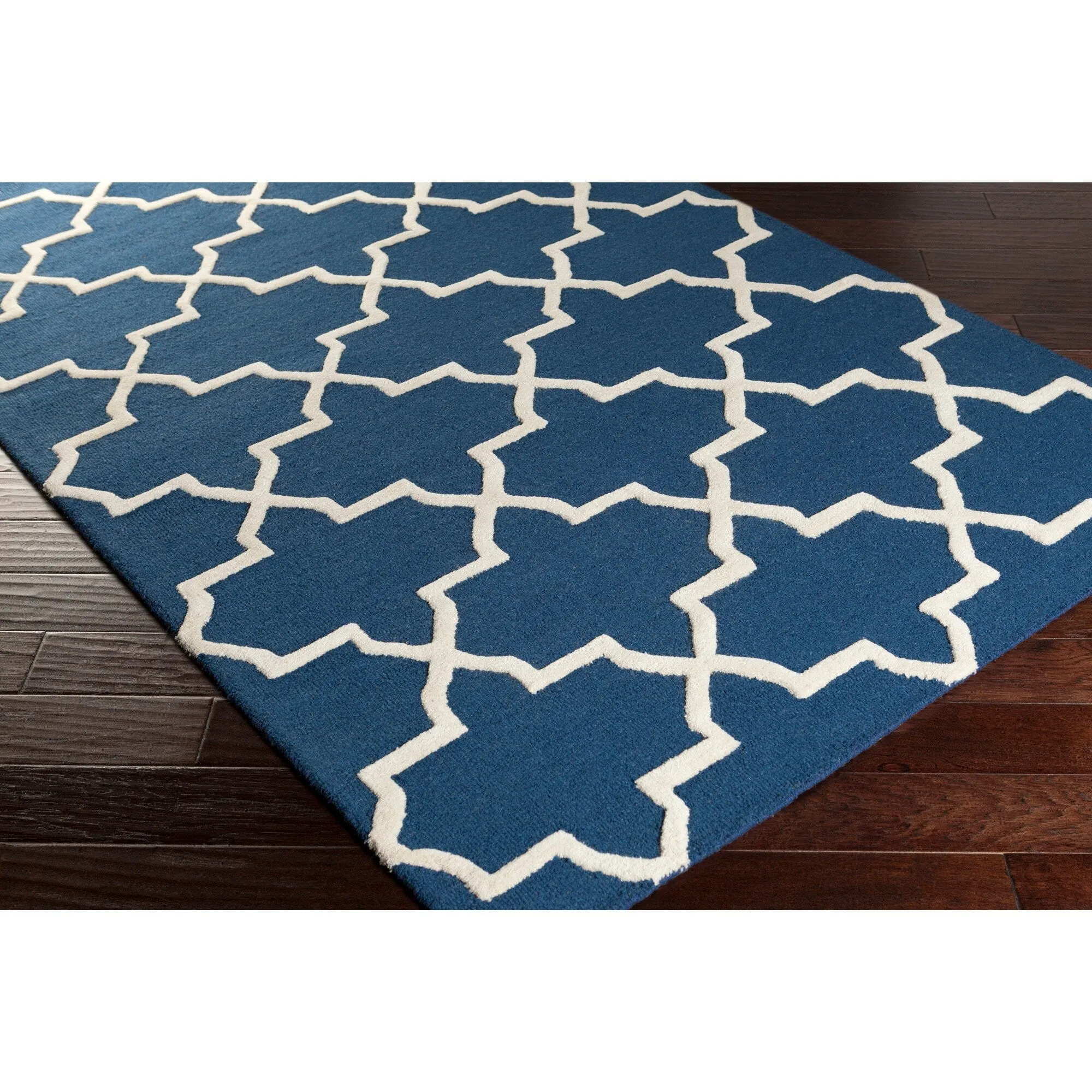 Hand-Tufted Jennifer Moroccan Tiled Wool Rug