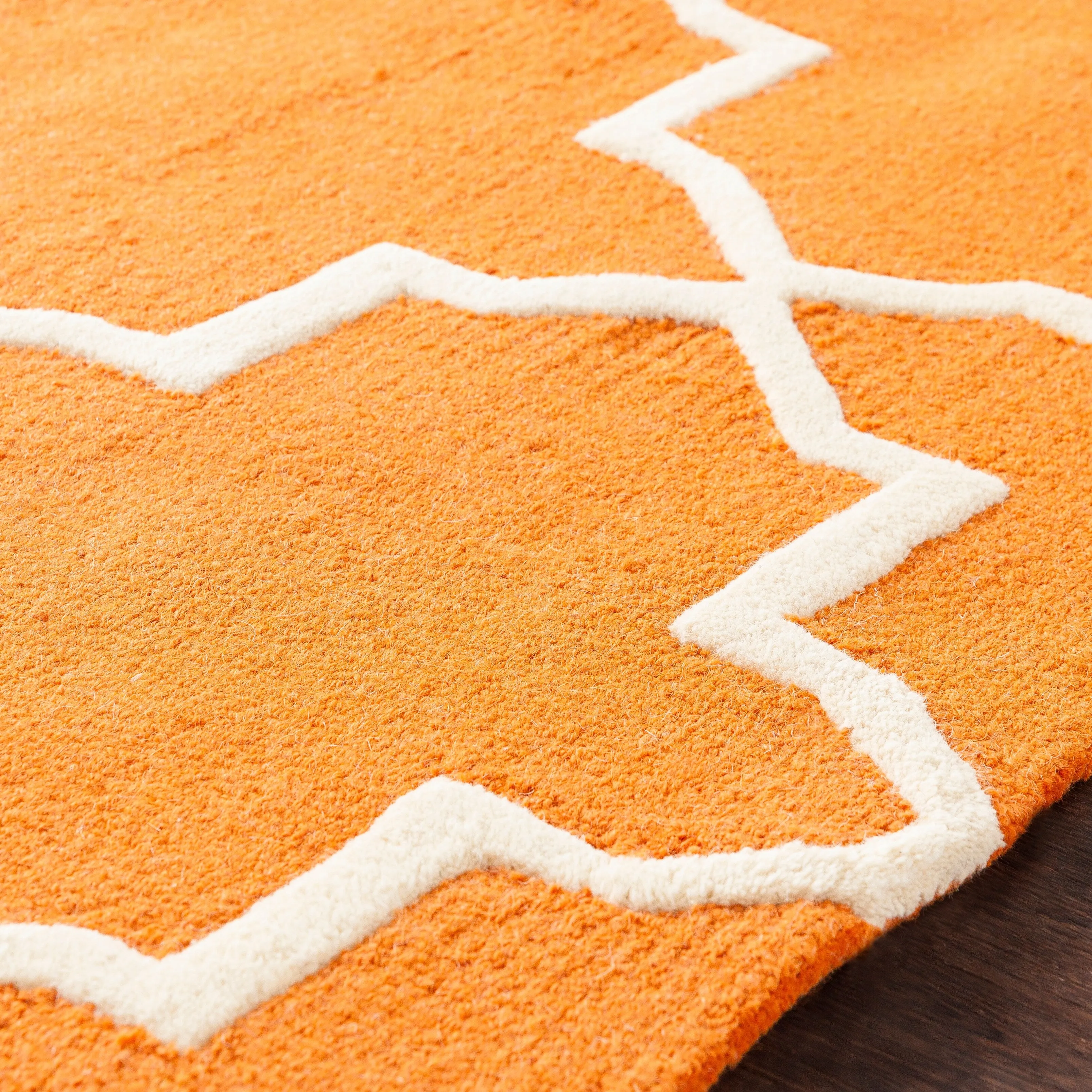 Hand-Tufted Jennifer Moroccan Tiled Wool Rug