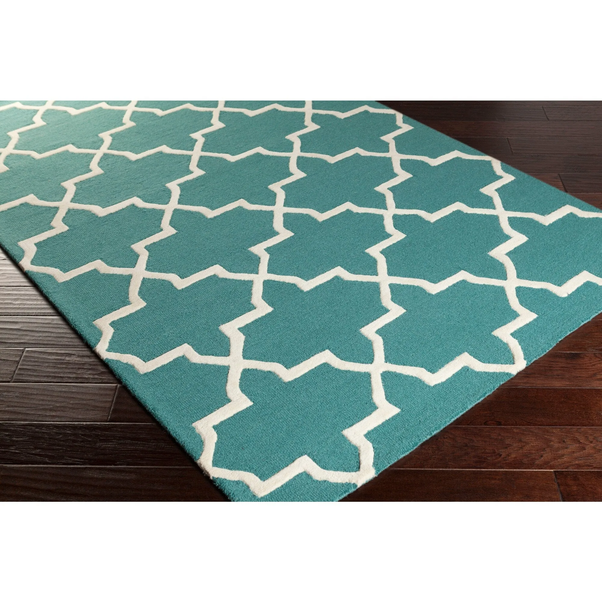Hand-Tufted Jennifer Moroccan Tiled Wool Rug