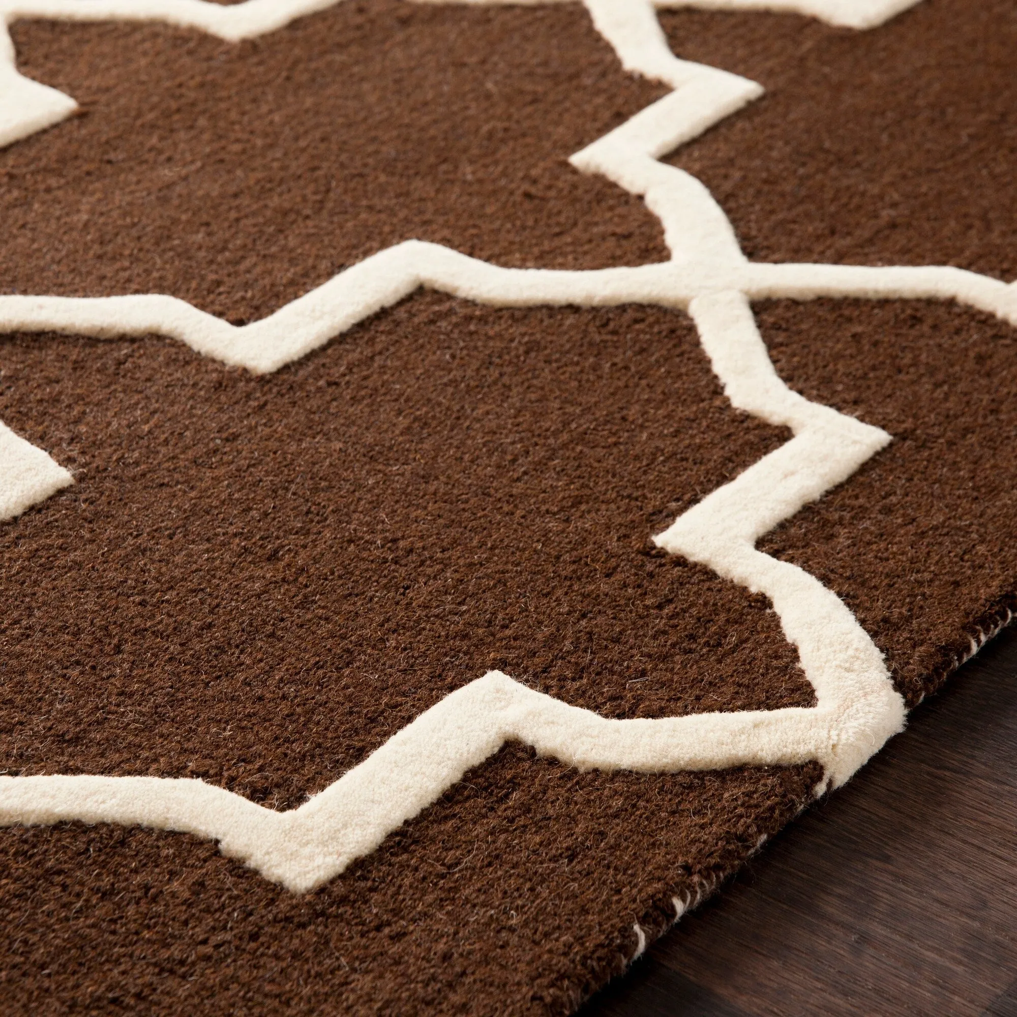 Hand-Tufted Jennifer Moroccan Tiled Wool Rug