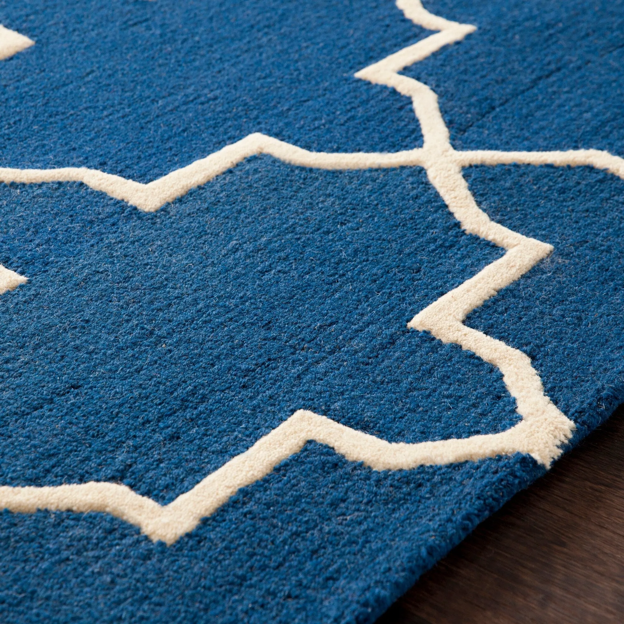 Hand-Tufted Jennifer Moroccan Tiled Wool Rug
