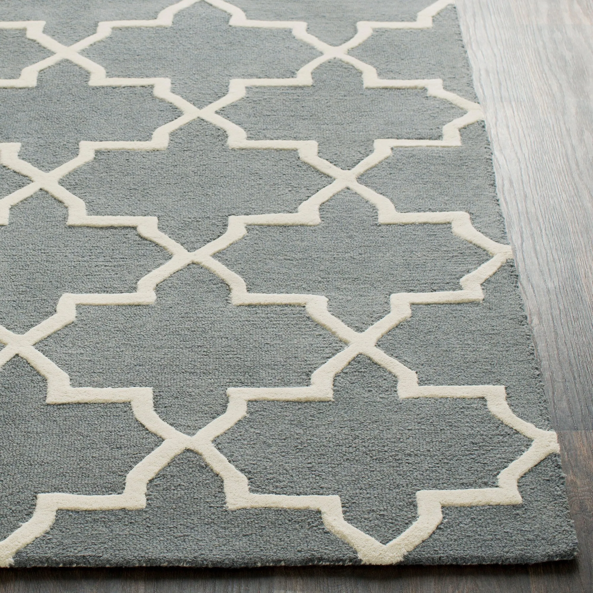 Hand-Tufted Jennifer Moroccan Tiled Wool Rug