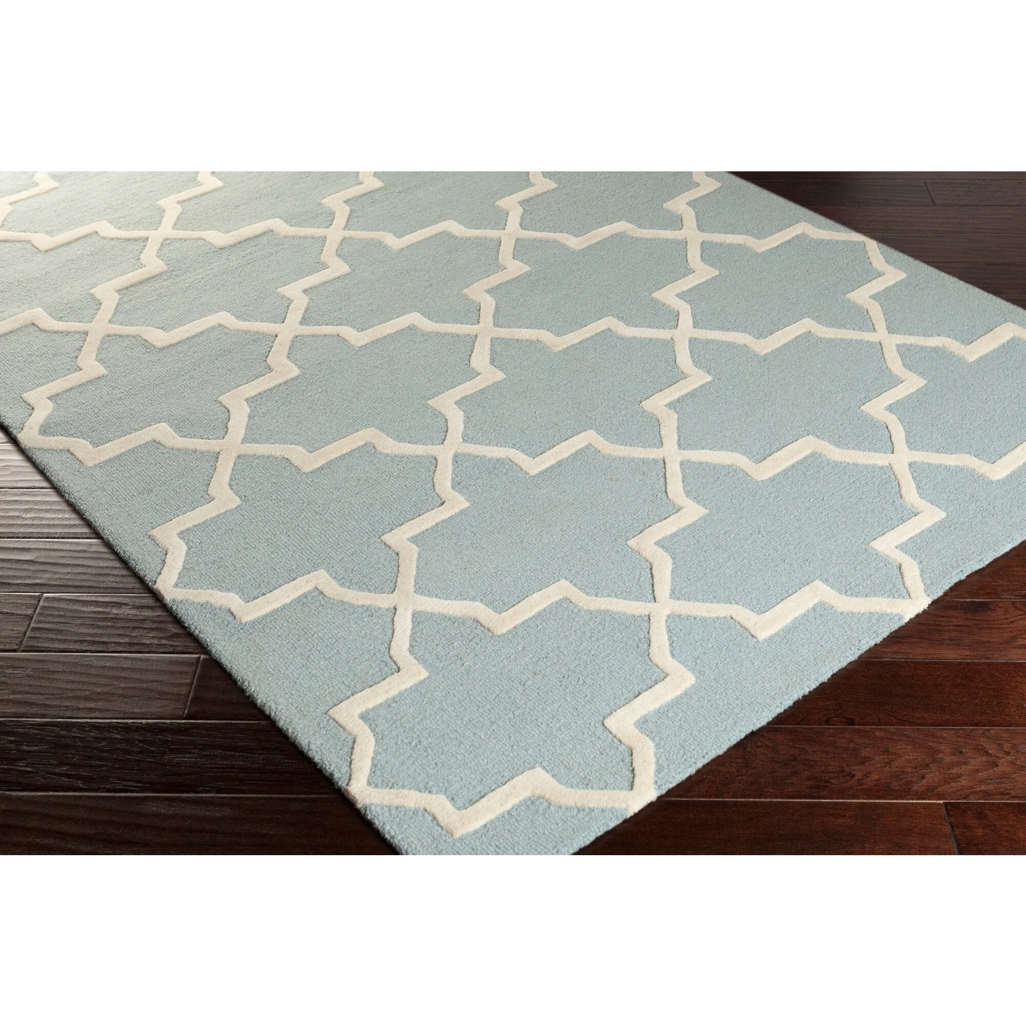 Hand-Tufted Jennifer Moroccan Tiled Wool Rug