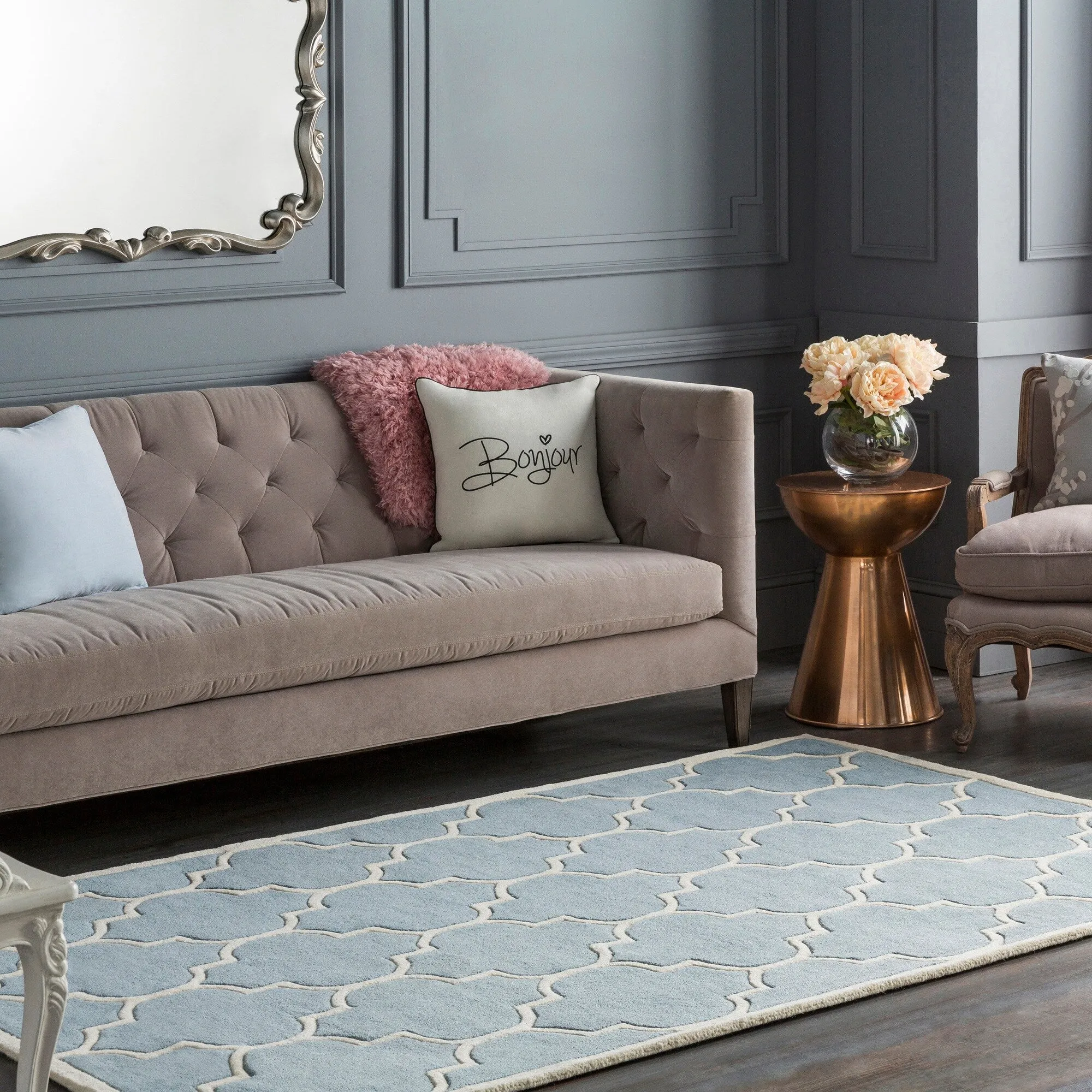 Hand-tufted Juliet Moroccan Tile Wool Area Rug