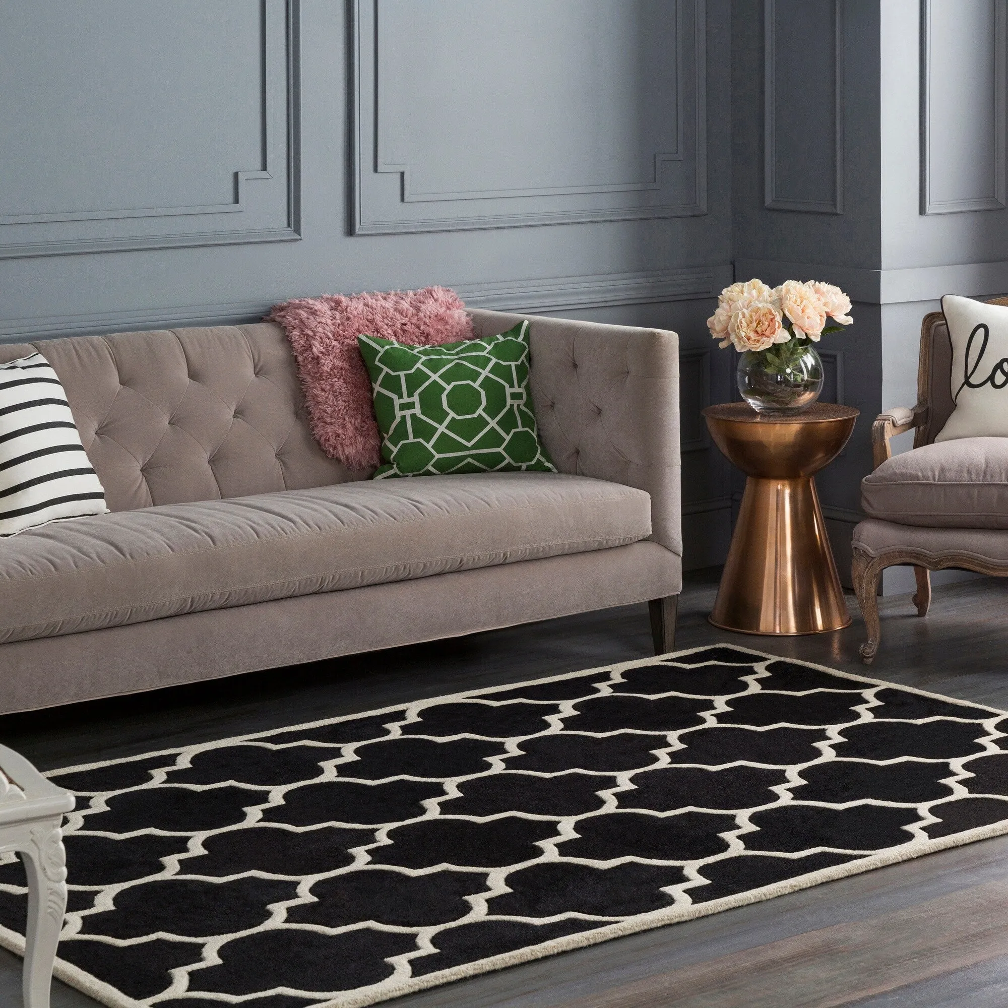 Hand-tufted Juliet Moroccan Tile Wool Area Rug