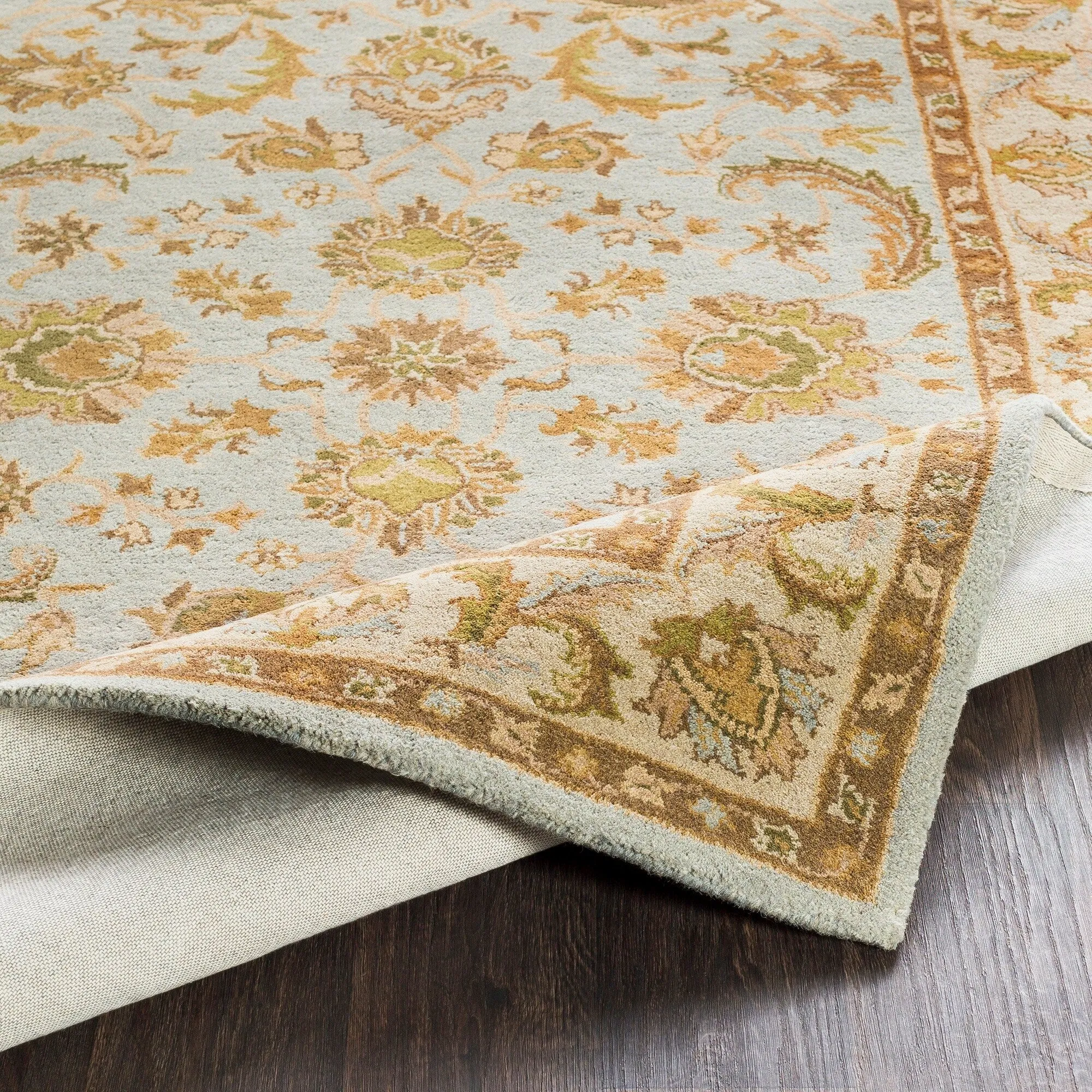 Hand-Tufted Ollie Traditional Border Rug