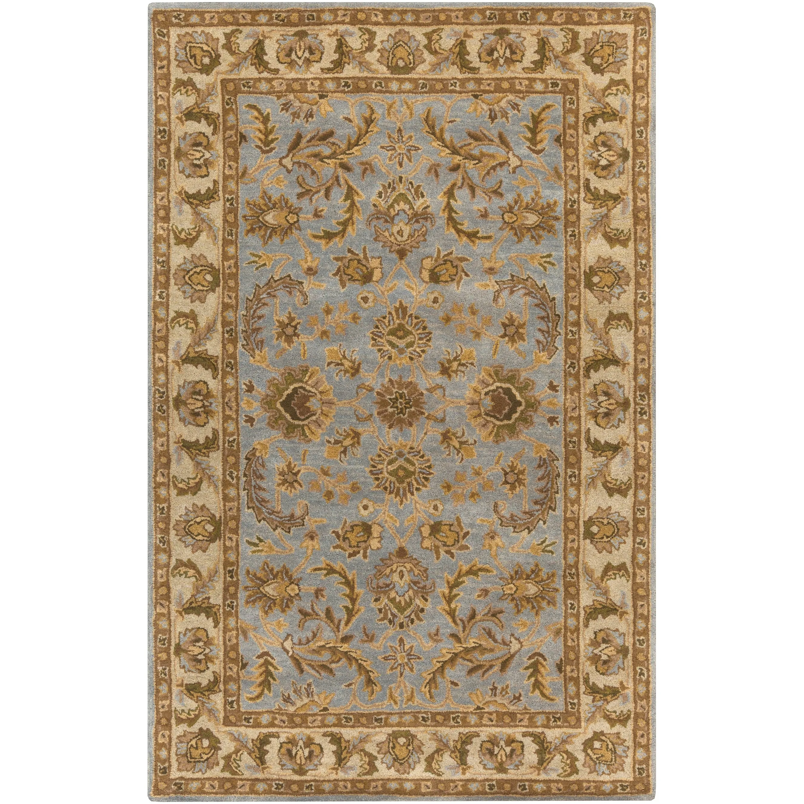 Hand-Tufted Ollie Traditional Border Rug