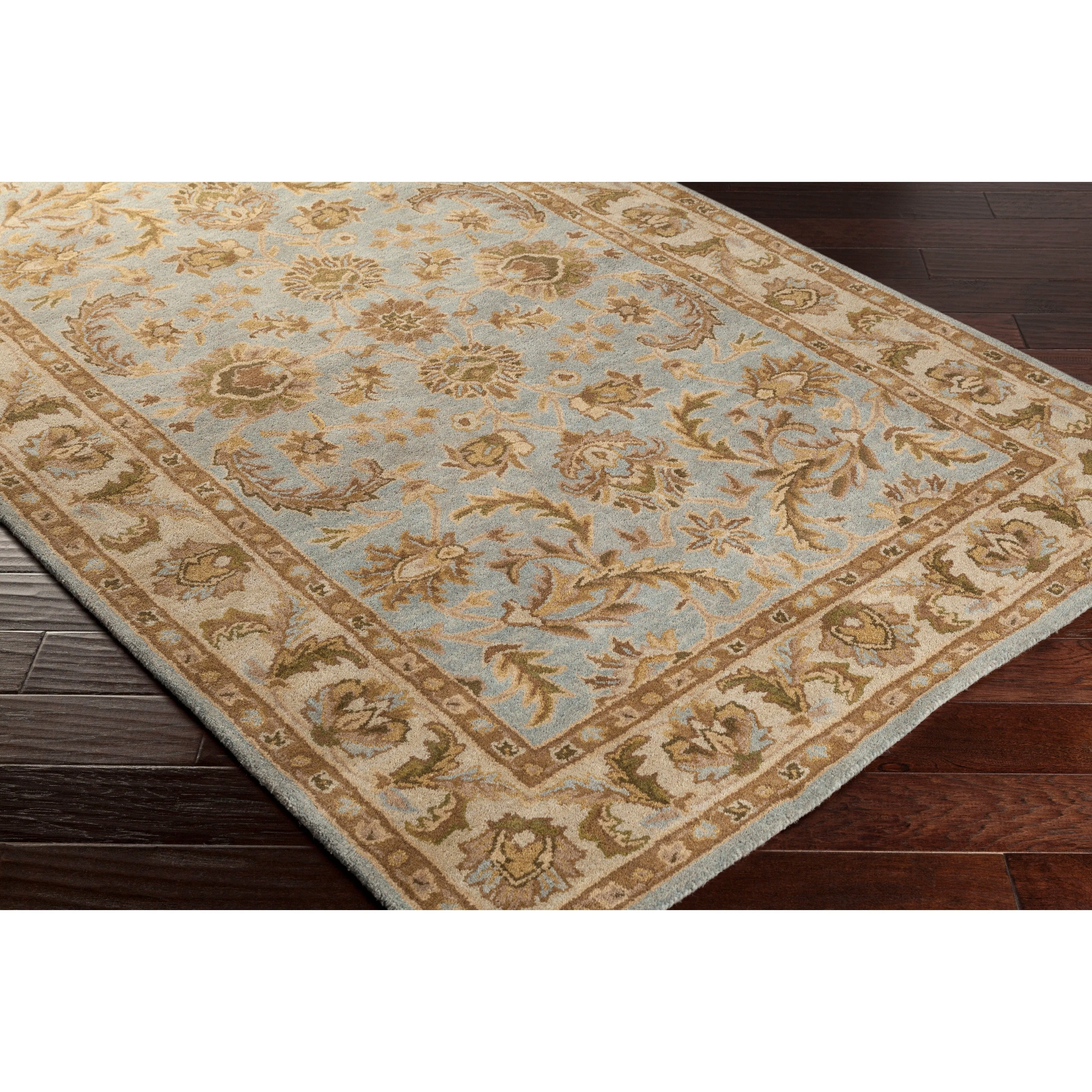Hand-Tufted Ollie Traditional Border Rug