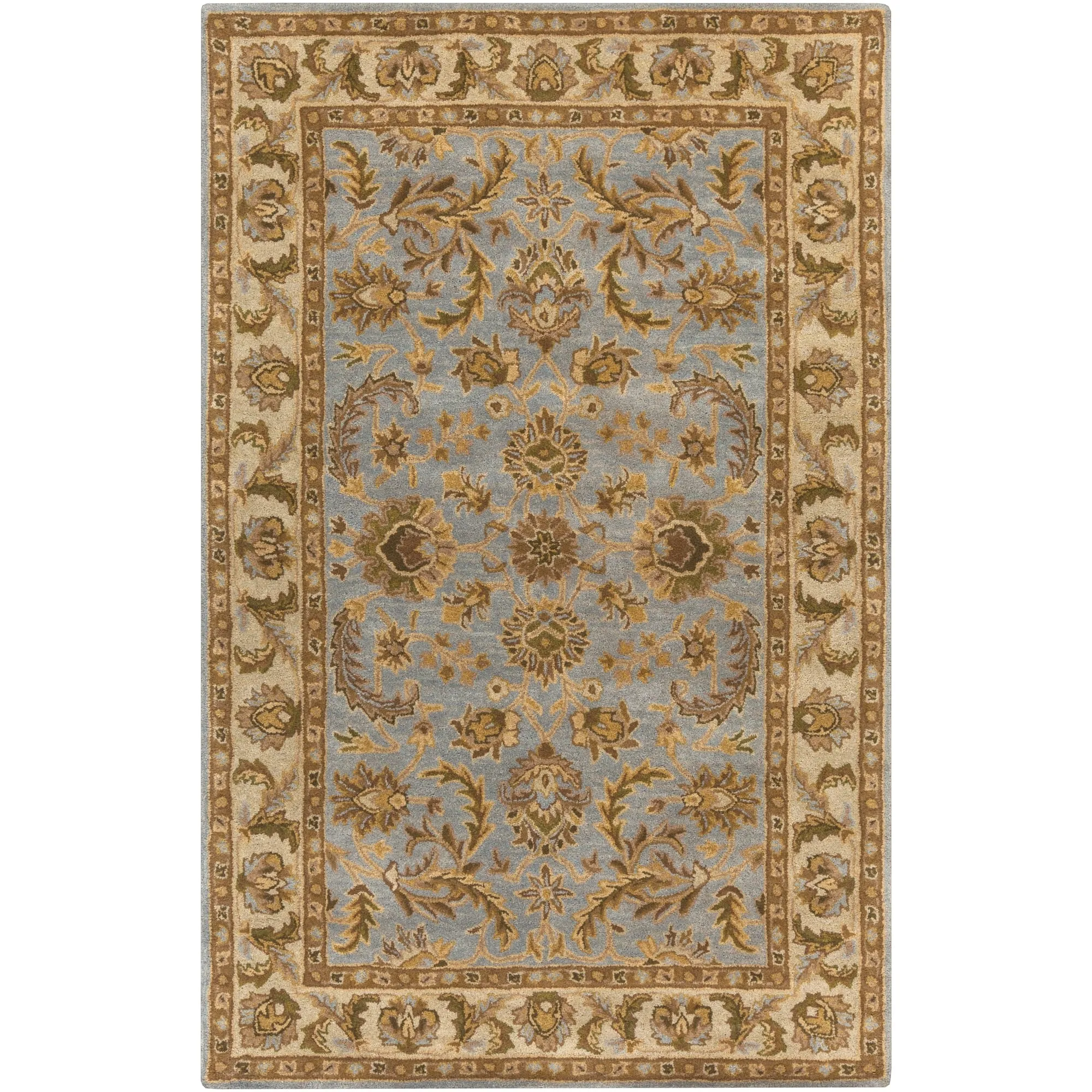 Hand-Tufted Ollie Traditional Border Rug