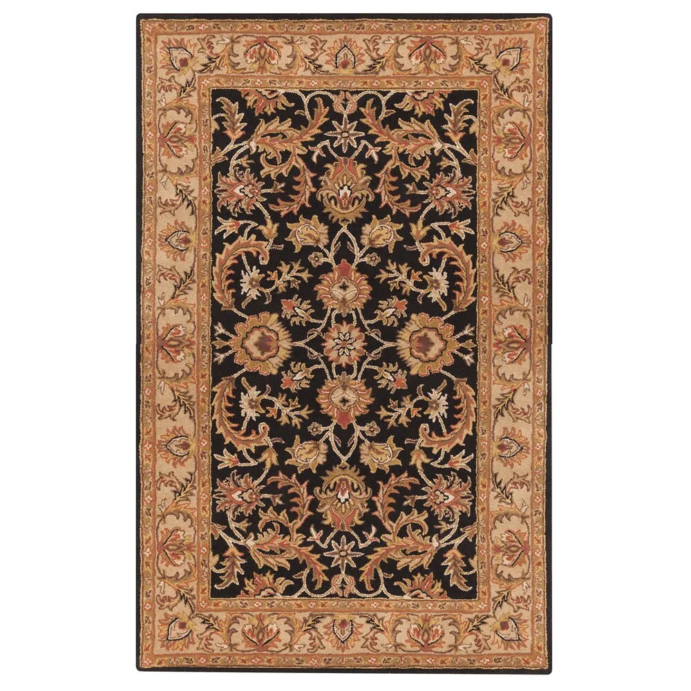 Hand-Tufted Ollie Traditional Border Rug