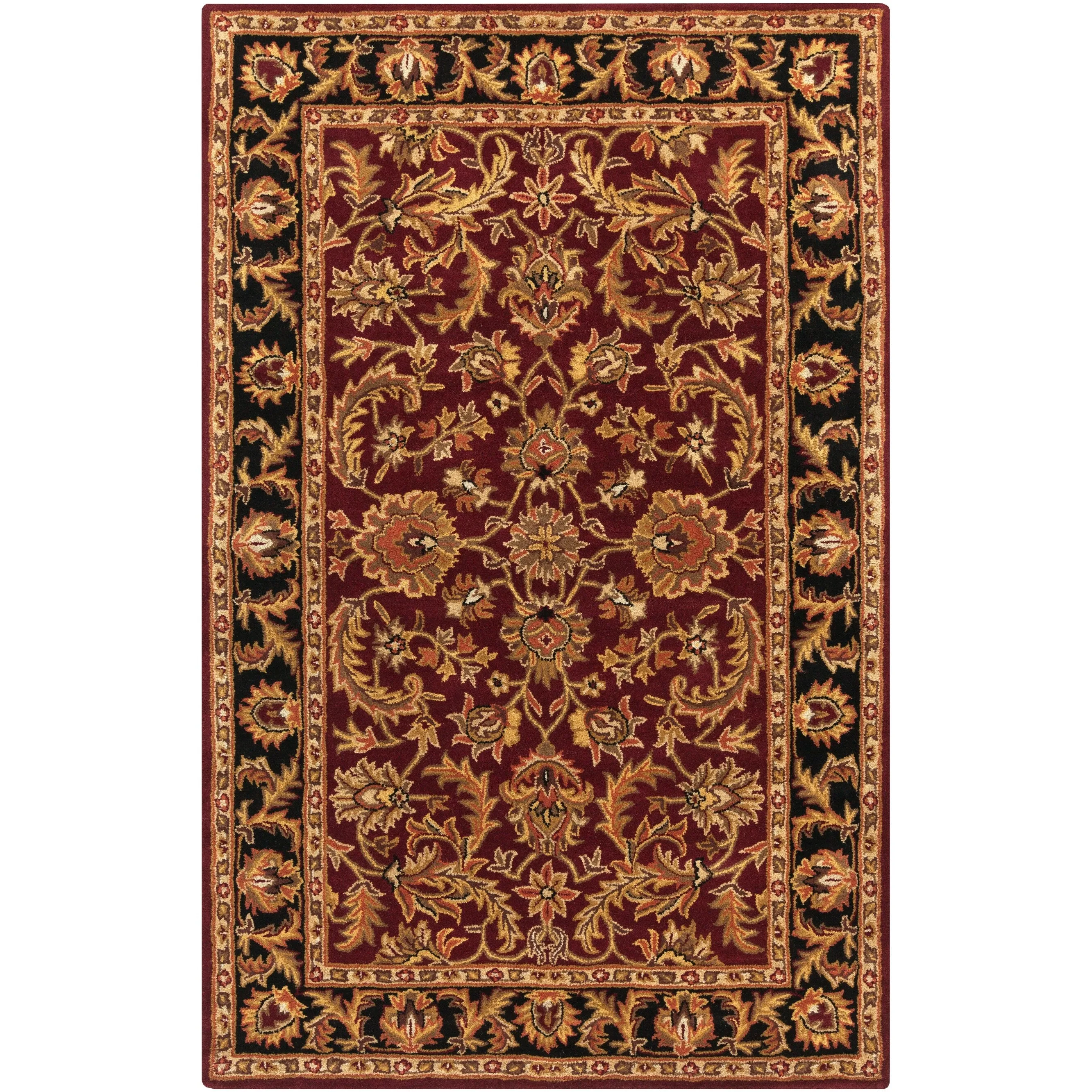 Hand-Tufted Ollie Traditional Border Rug