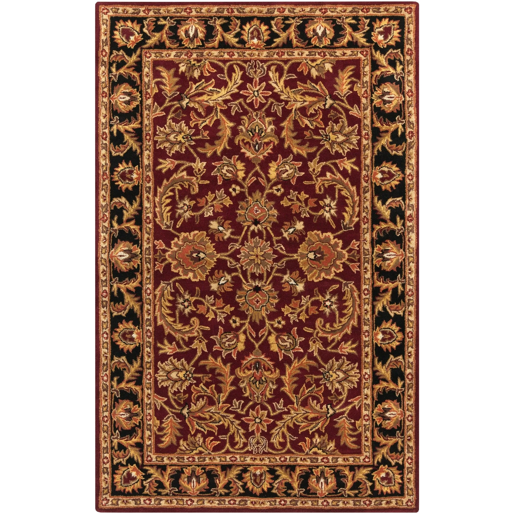 Hand-Tufted Ollie Traditional Border Rug