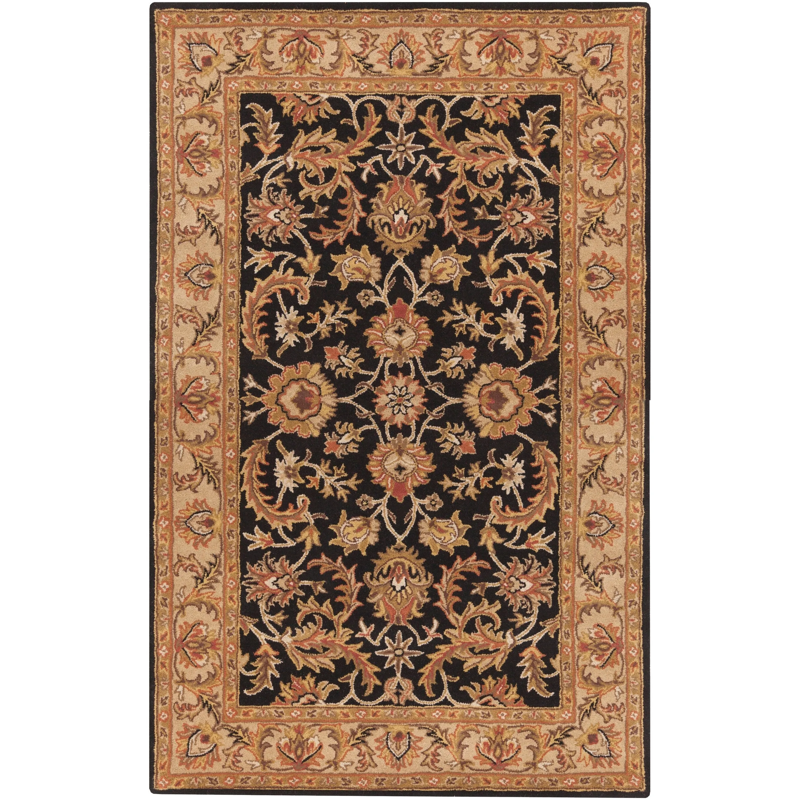 Hand-Tufted Ollie Traditional Border Rug