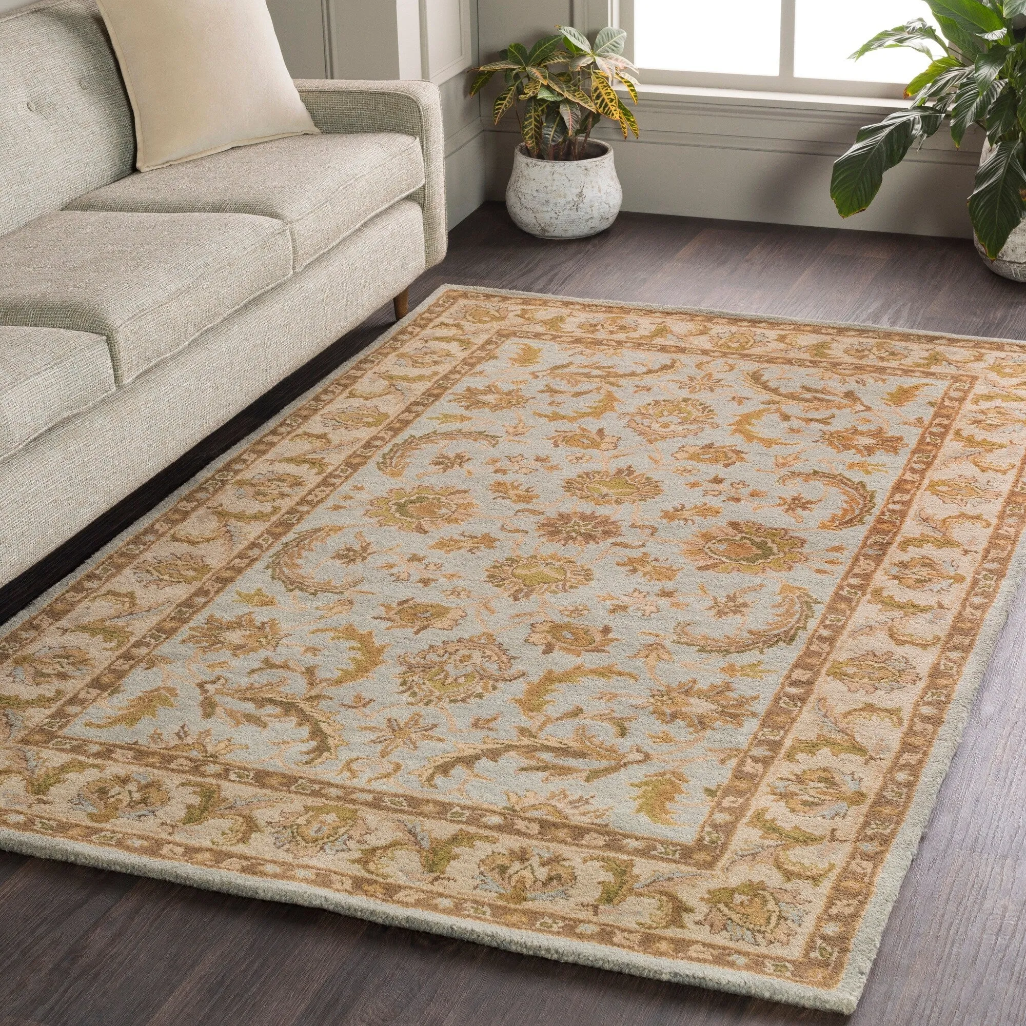Hand-Tufted Ollie Traditional Border Runner