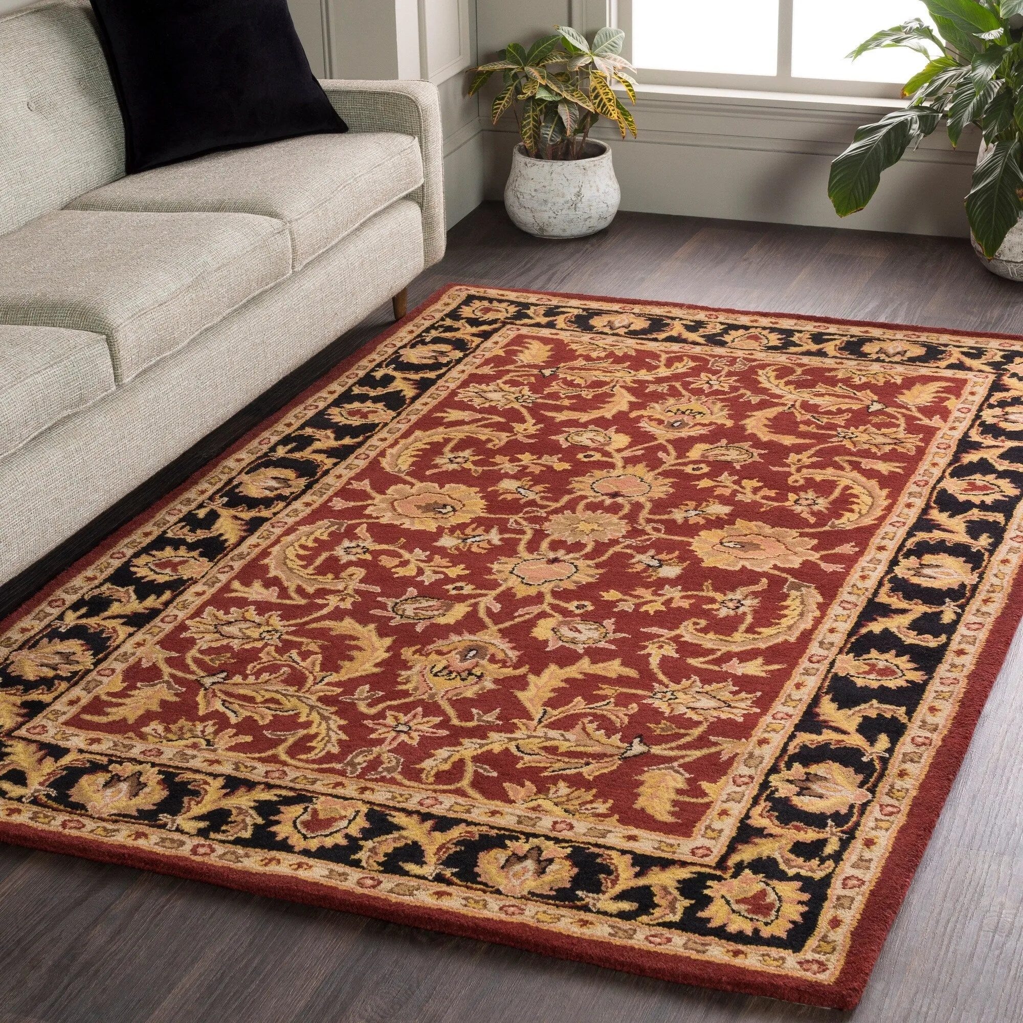 Hand-Tufted Ollie Traditional Border Runner