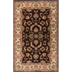 Hand-Tufted Poppy Traditonal Bordered Wool Rug