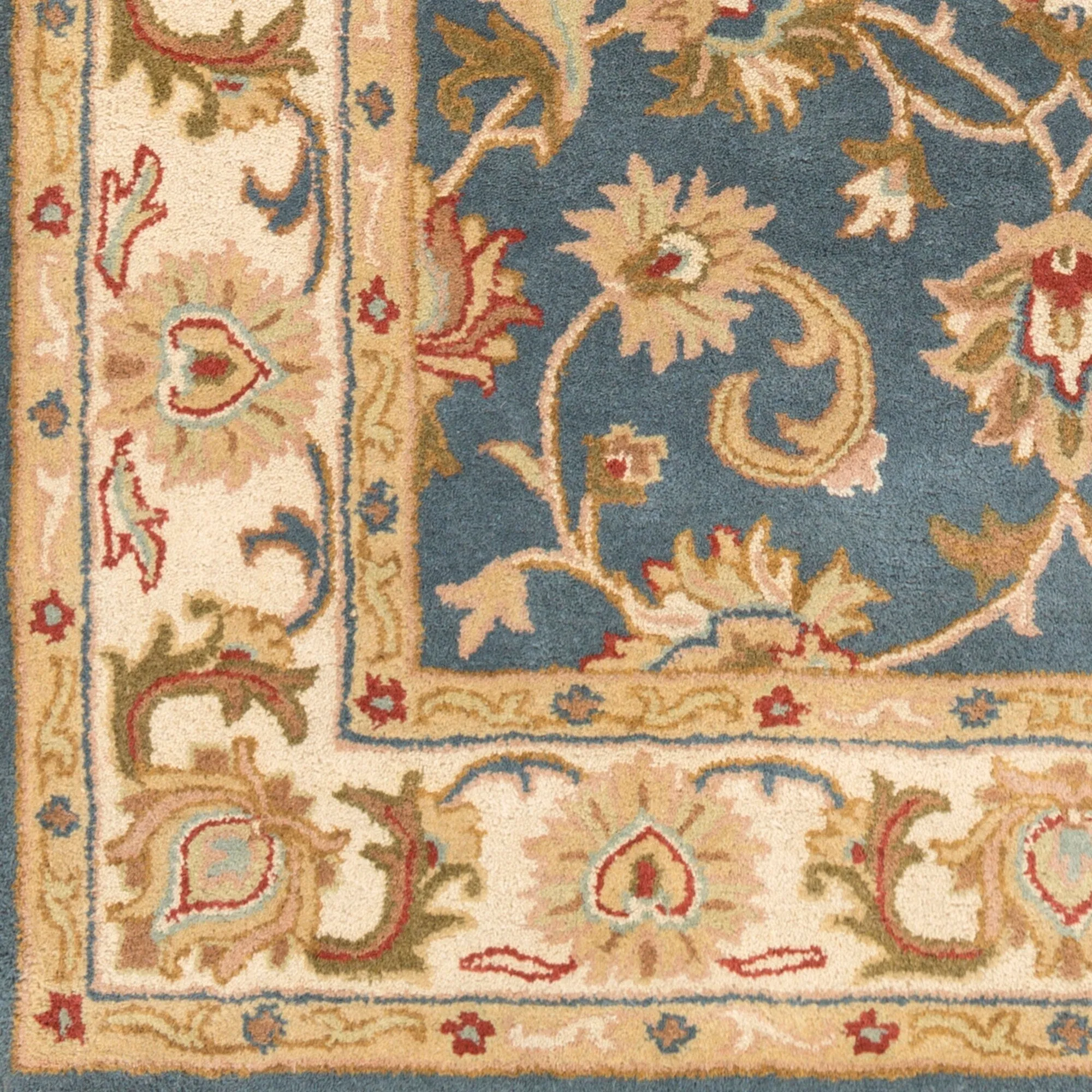 Hand-Tufted Poppy Traditonal Bordered Wool Rug
