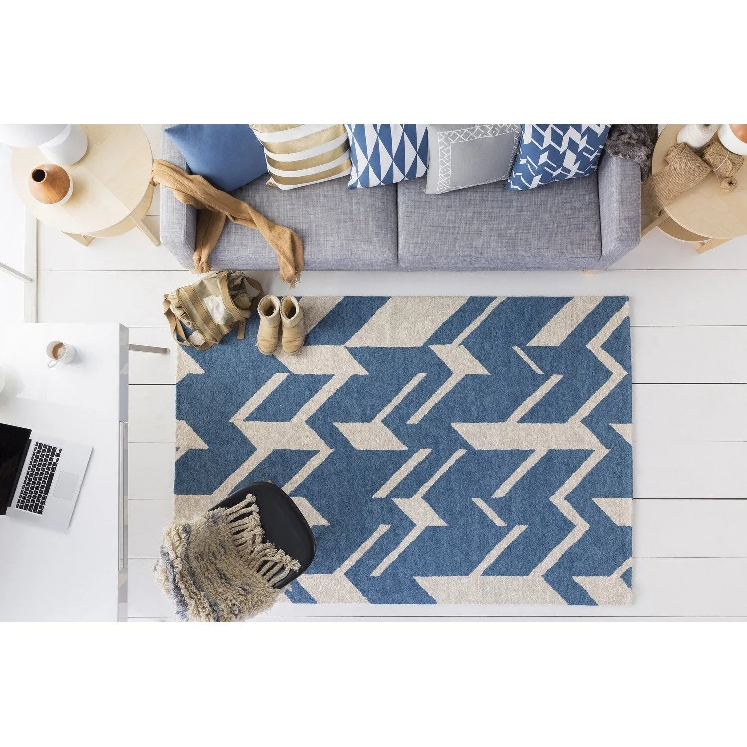Hand-Tufted Real Wool Rug