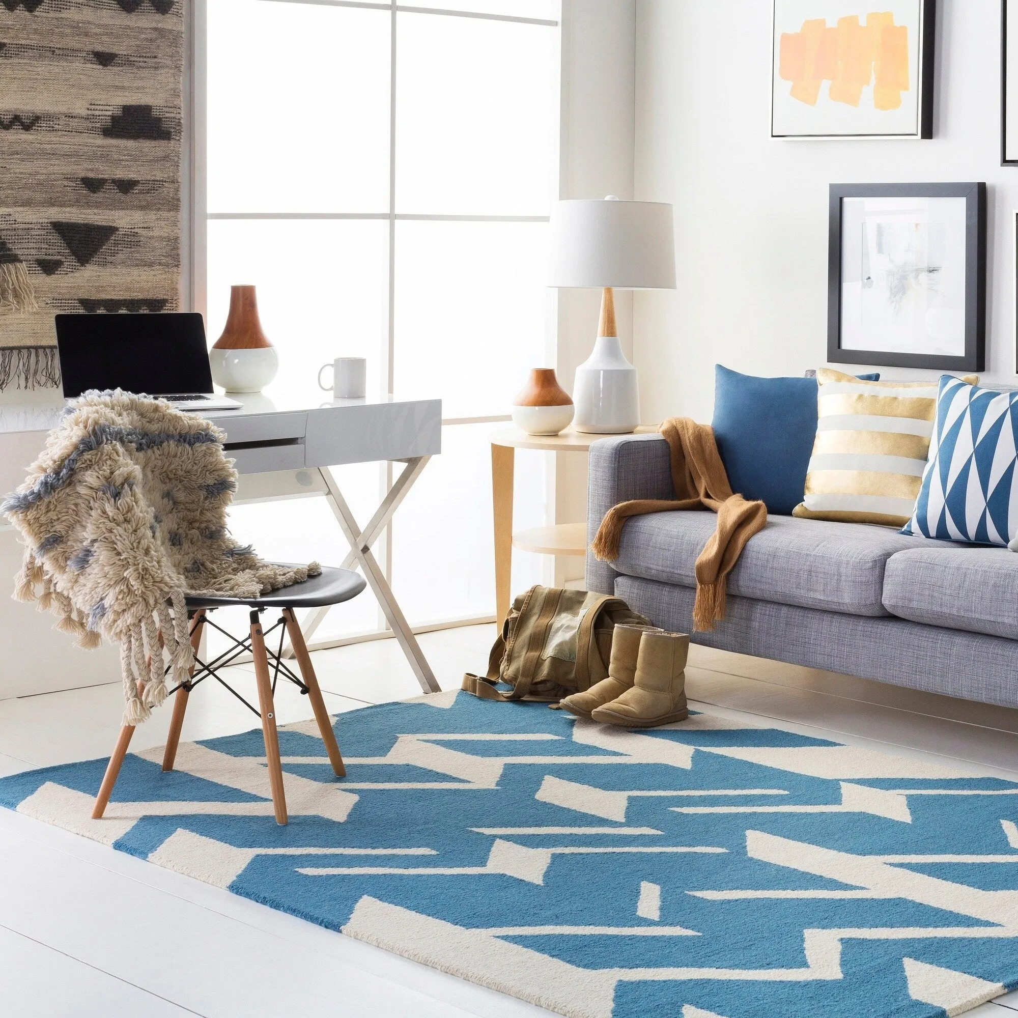 Hand-Tufted Real Wool Rug