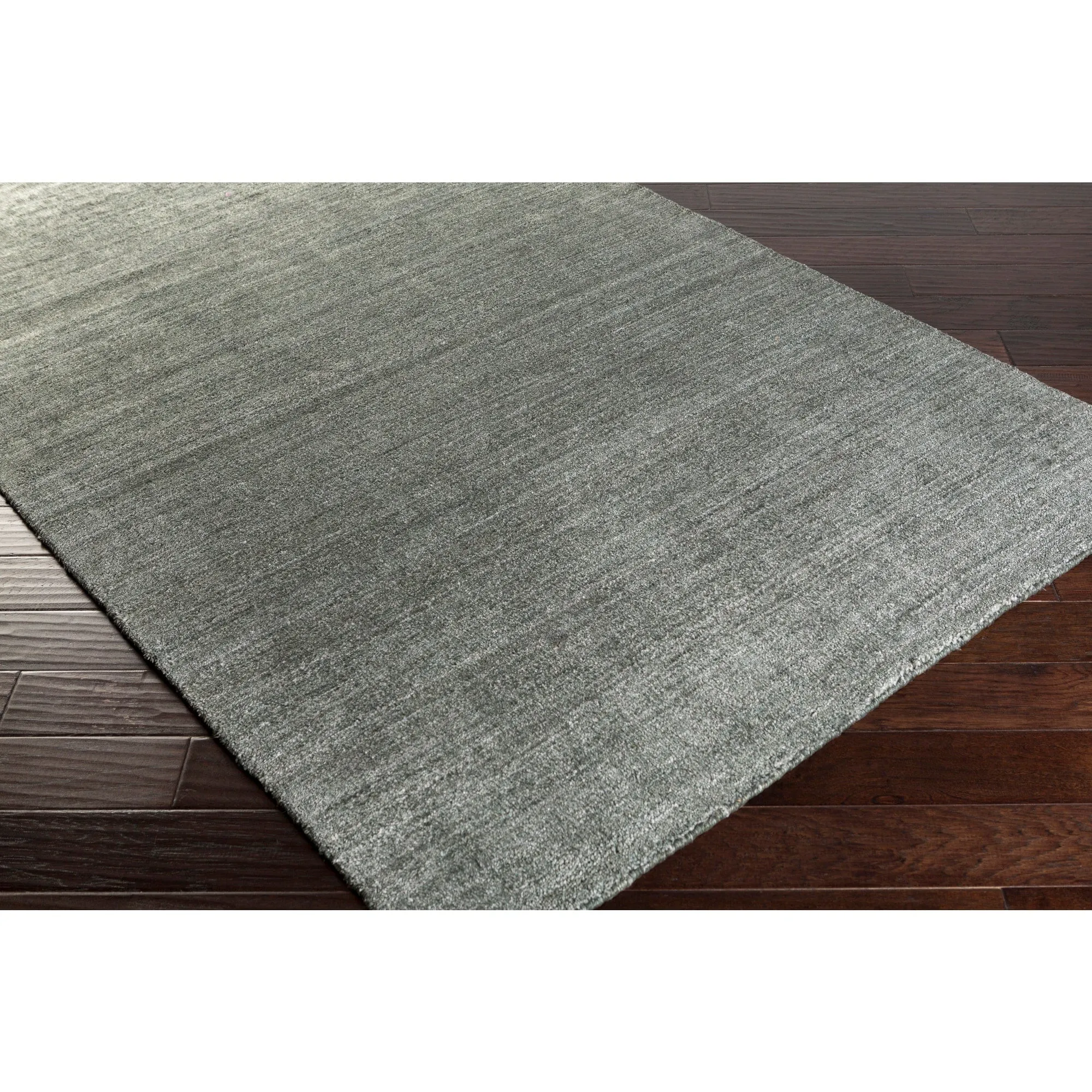 Hand-woven Dan Solid Viscose Area Rug