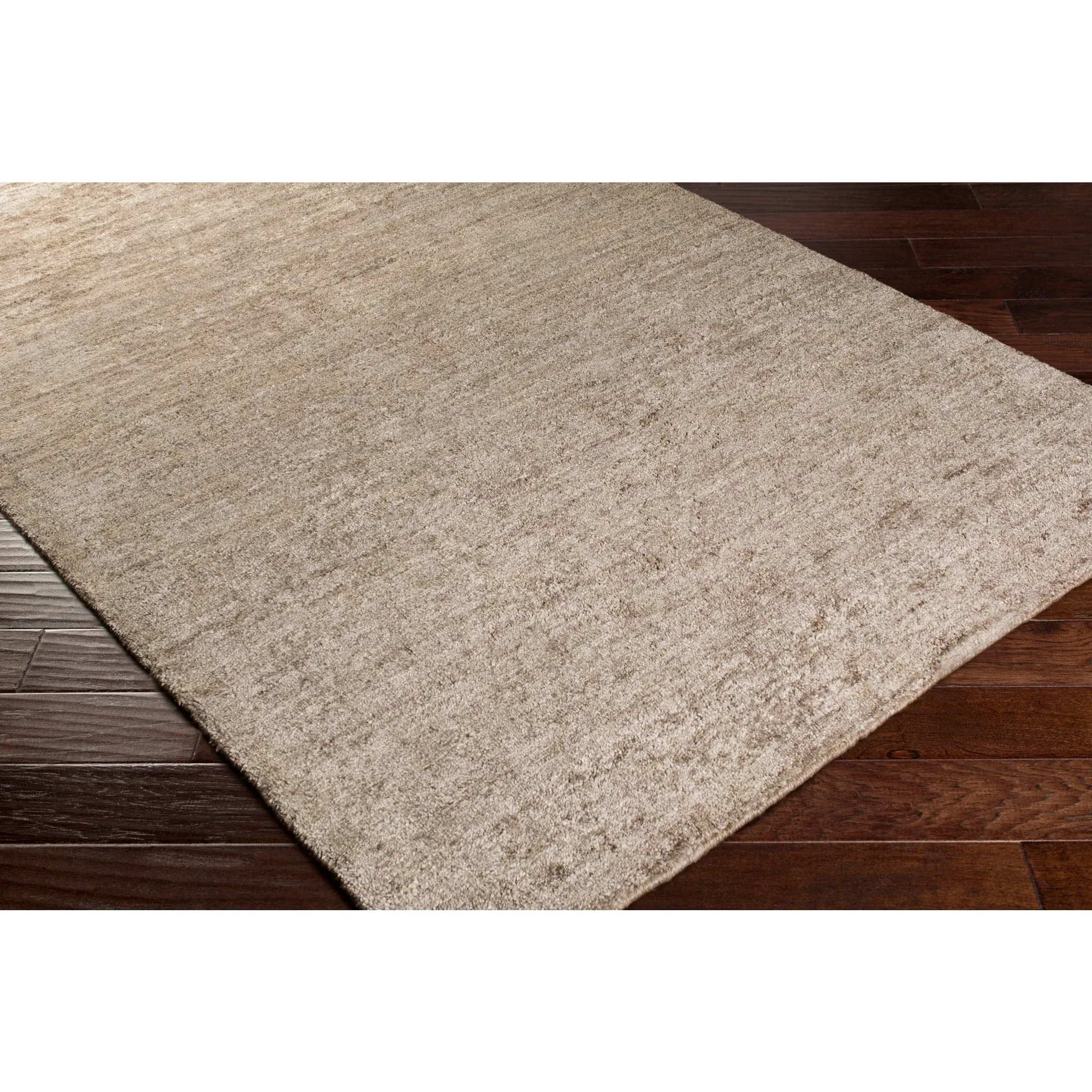 Hand-woven Dan Solid Viscose Area Rug