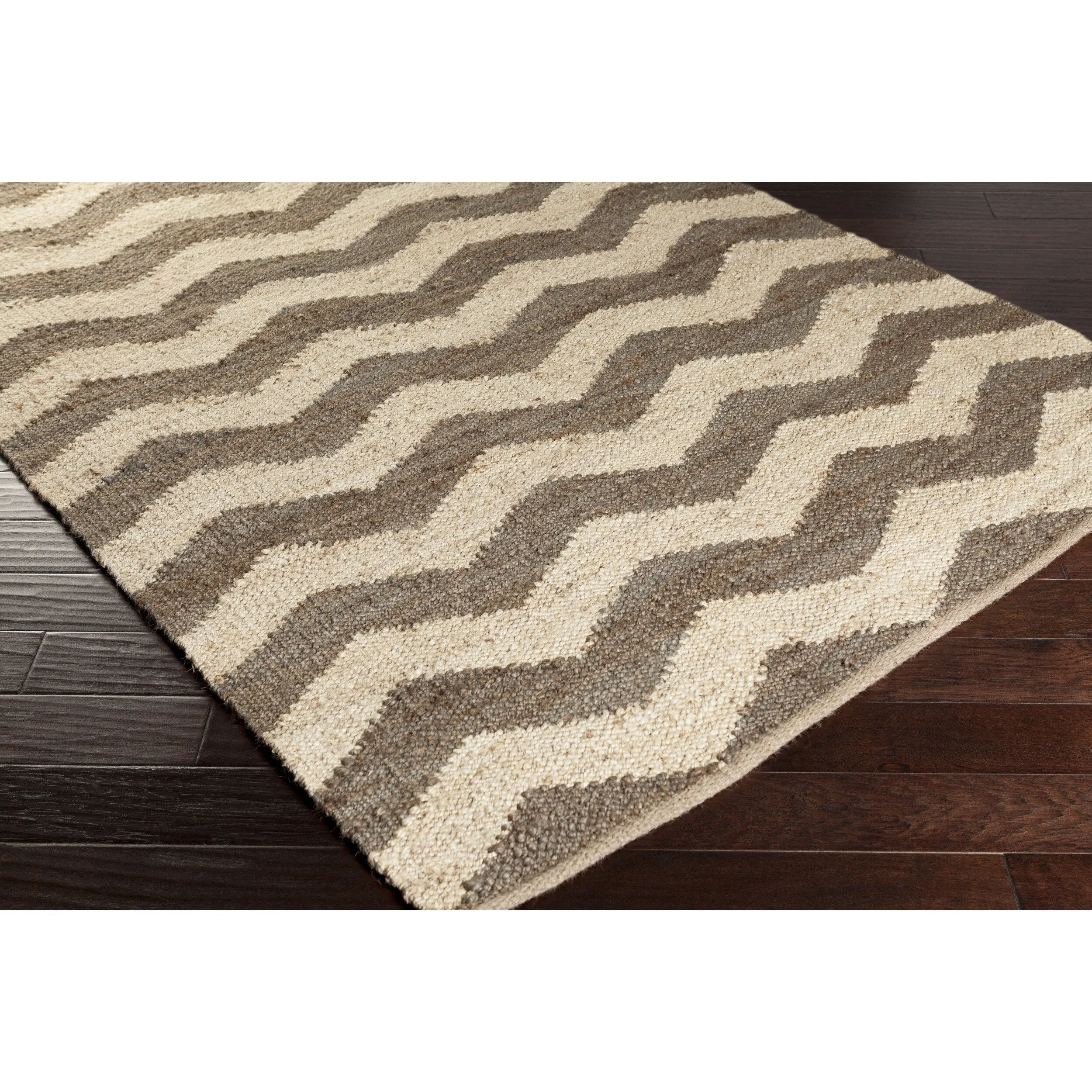Hand-Woven Luton Chevron Jute Area Rug - 2' x 3'