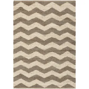 Hand-Woven Luton Chevron Jute Area Rug - 2' x 3'