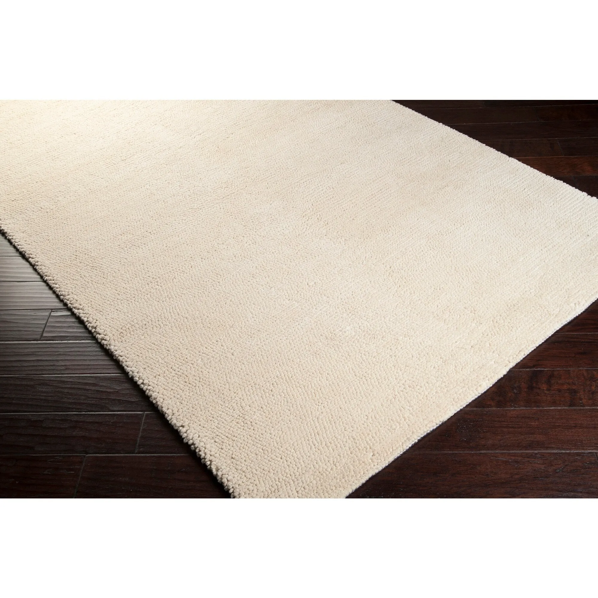 Hand-Woven Sutherlin Plush Shag Solid Color New Zealand Wool Area Rug