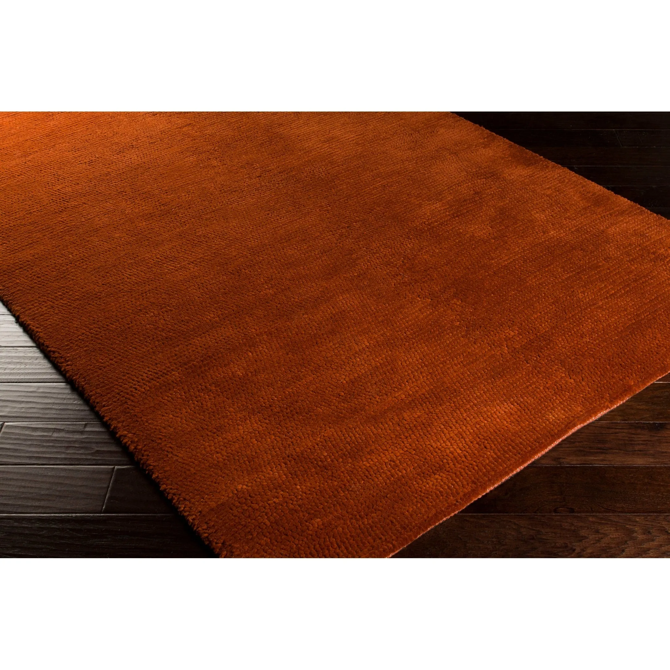 Hand-Woven Sutherlin Plush Shag Solid Color New Zealand Wool Area Rug