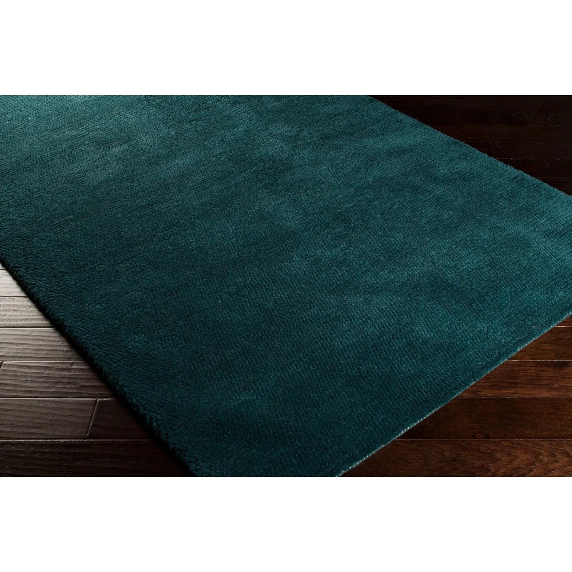 Hand-Woven Sutherlin Plush Shag Solid Color New Zealand Wool Area Rug