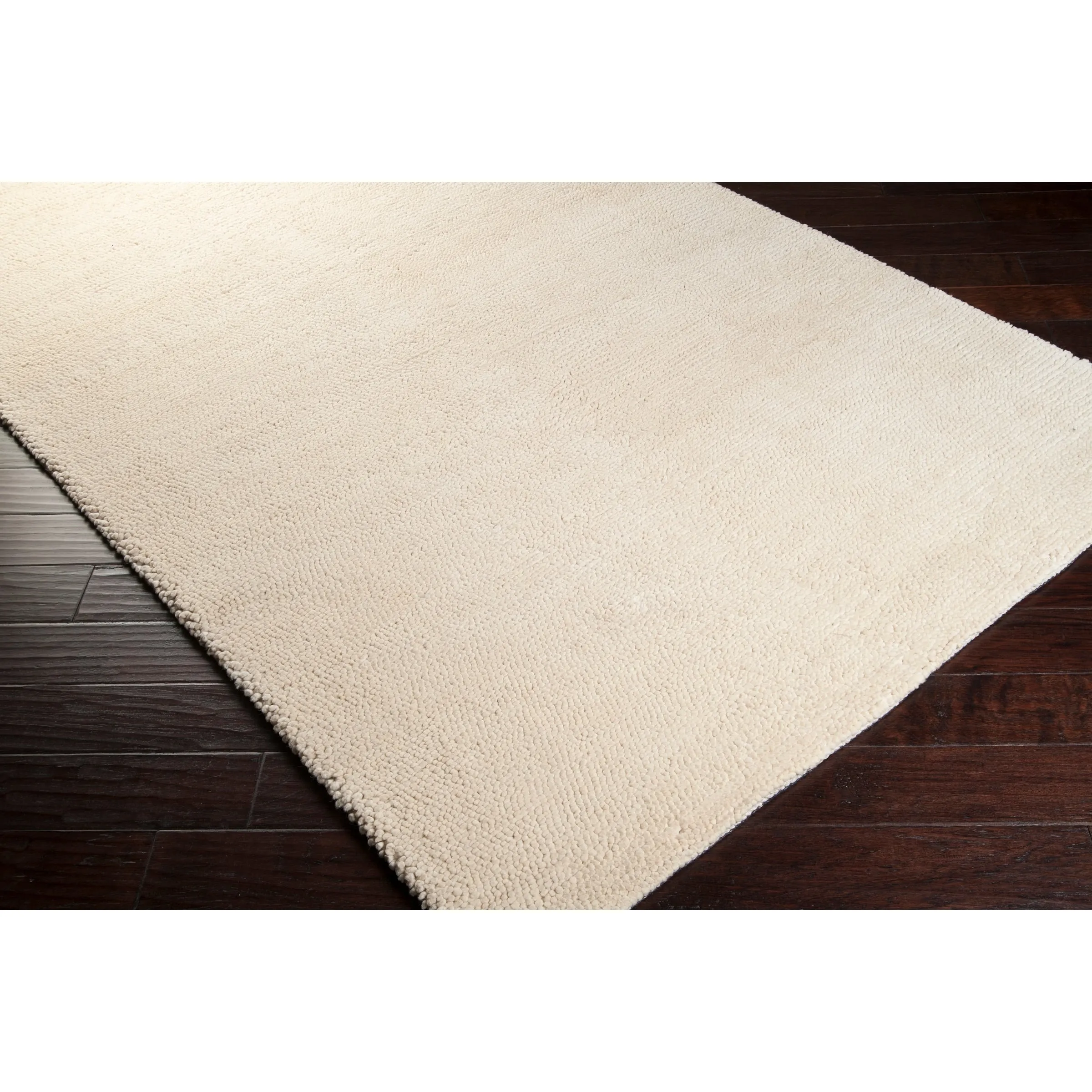 Hand-Woven Sutherlin Plush Shag Solid Color New Zealand Wool Area Rug