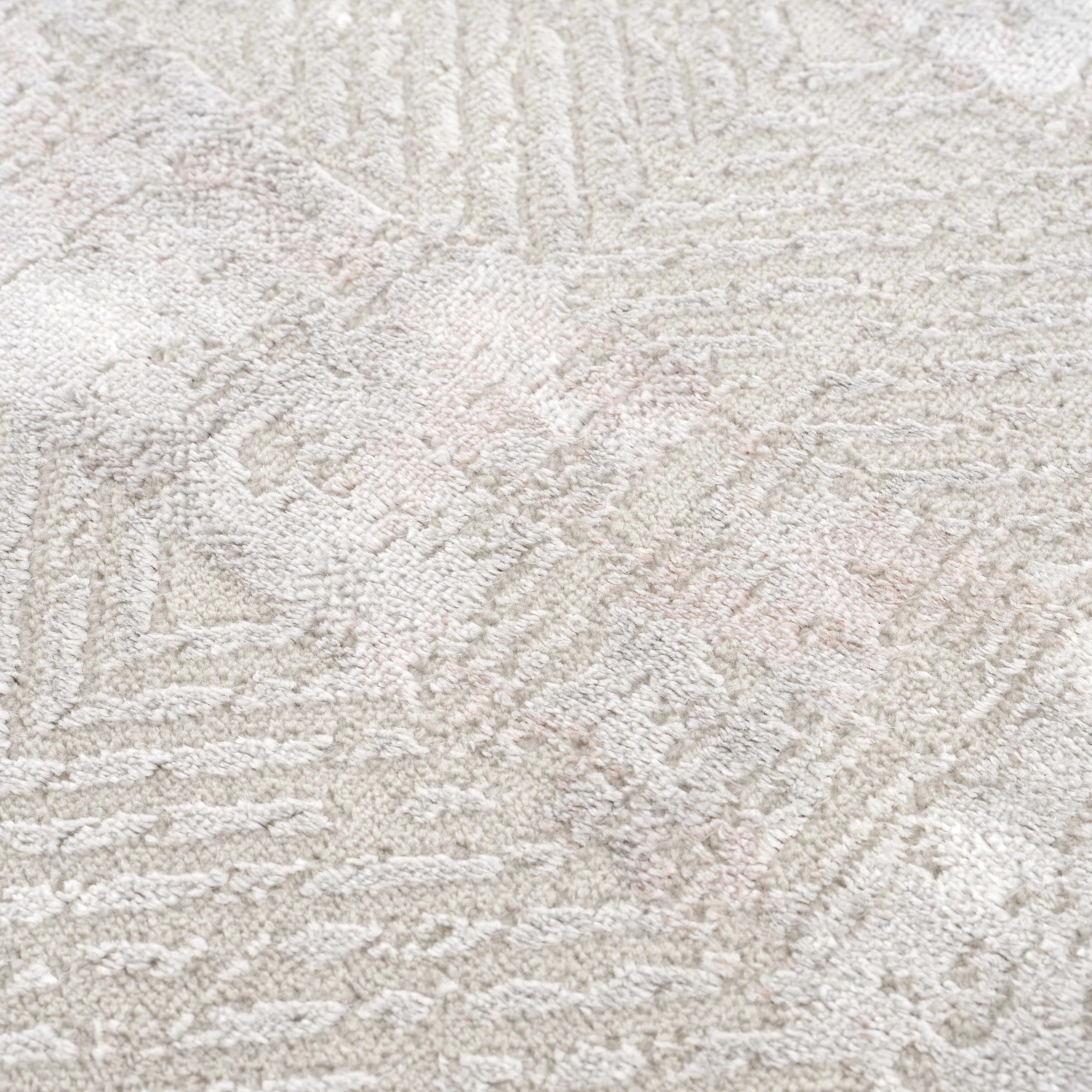 Hauteloom Calum Living Room. Bedroom Area Rug - Farmhouse - High Pile - Pink.Gray - 7'9 x 9'6