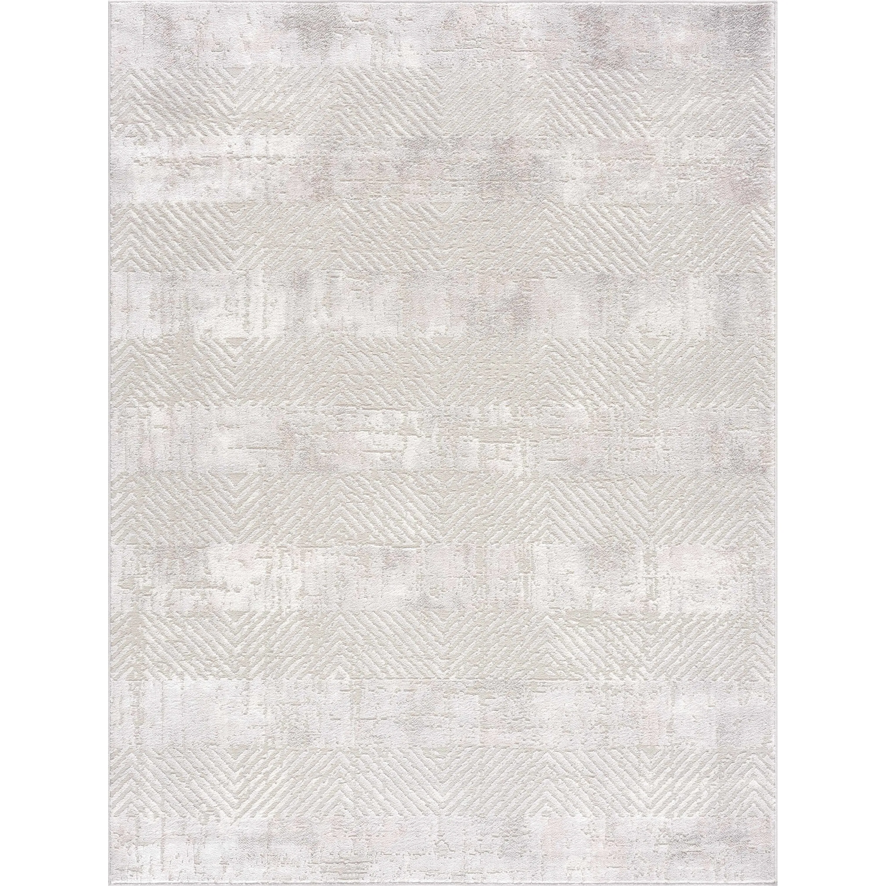 Hauteloom Calum Living Room. Bedroom Area Rug - Farmhouse - High Pile - Pink.Gray - 7'9 x 9'6