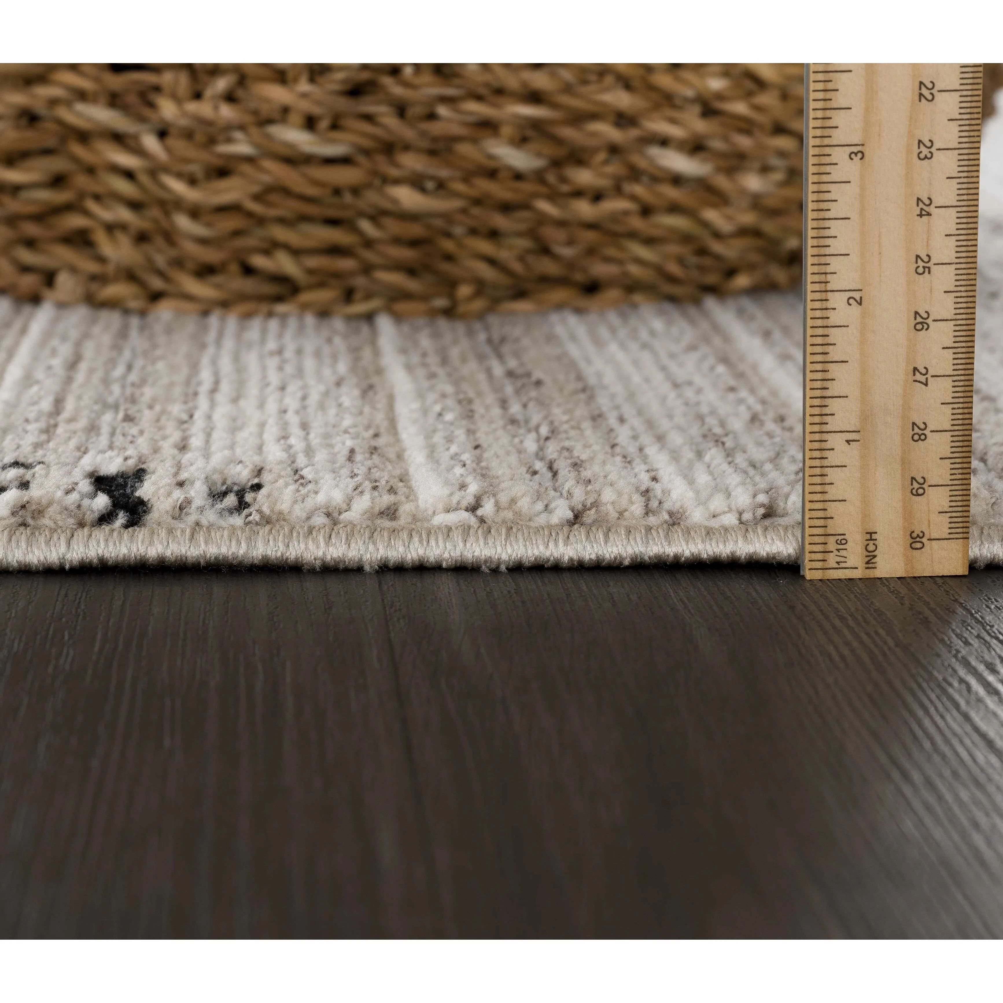 Hauteloom Casablanca Collection Bohemian Farmhouse High Pile Area Rug
