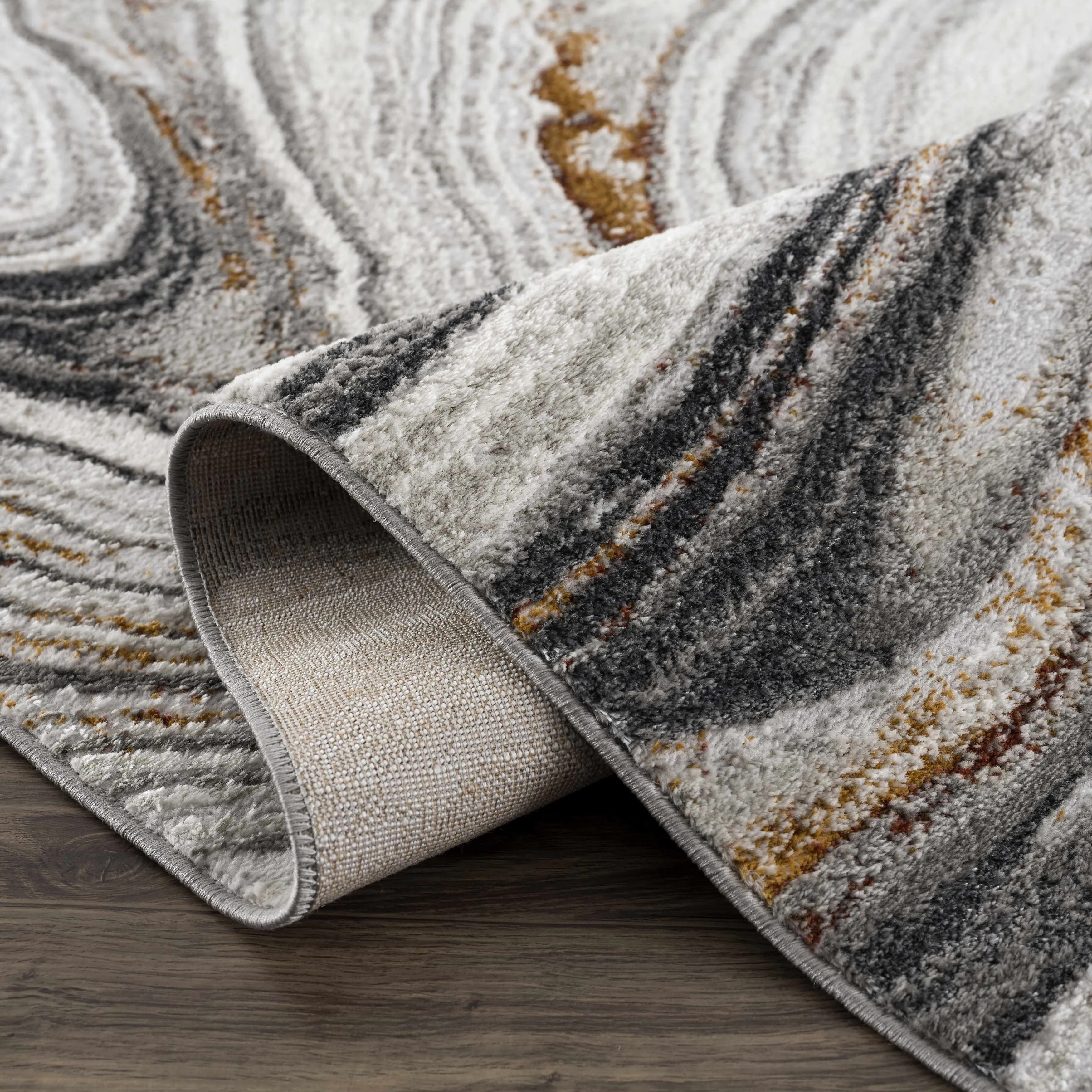 Hauteloom Liverpool Living Room. Bedroom Area Rug - Contemporary - Cream.Green - 7'10 x 10'