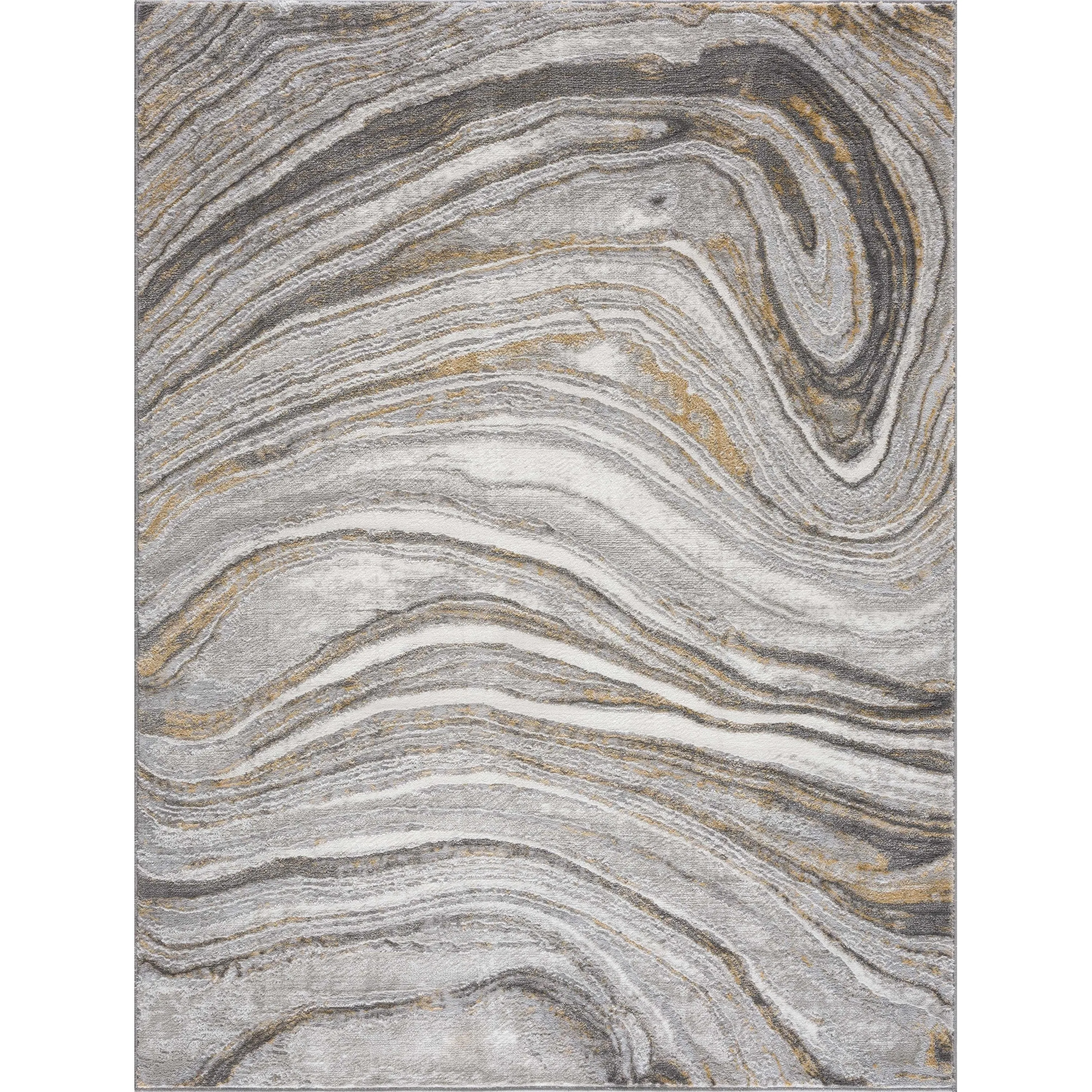 Hauteloom Liverpool Living Room. Bedroom Area Rug - Contemporary - Cream.Green - 7'10 x 10'
