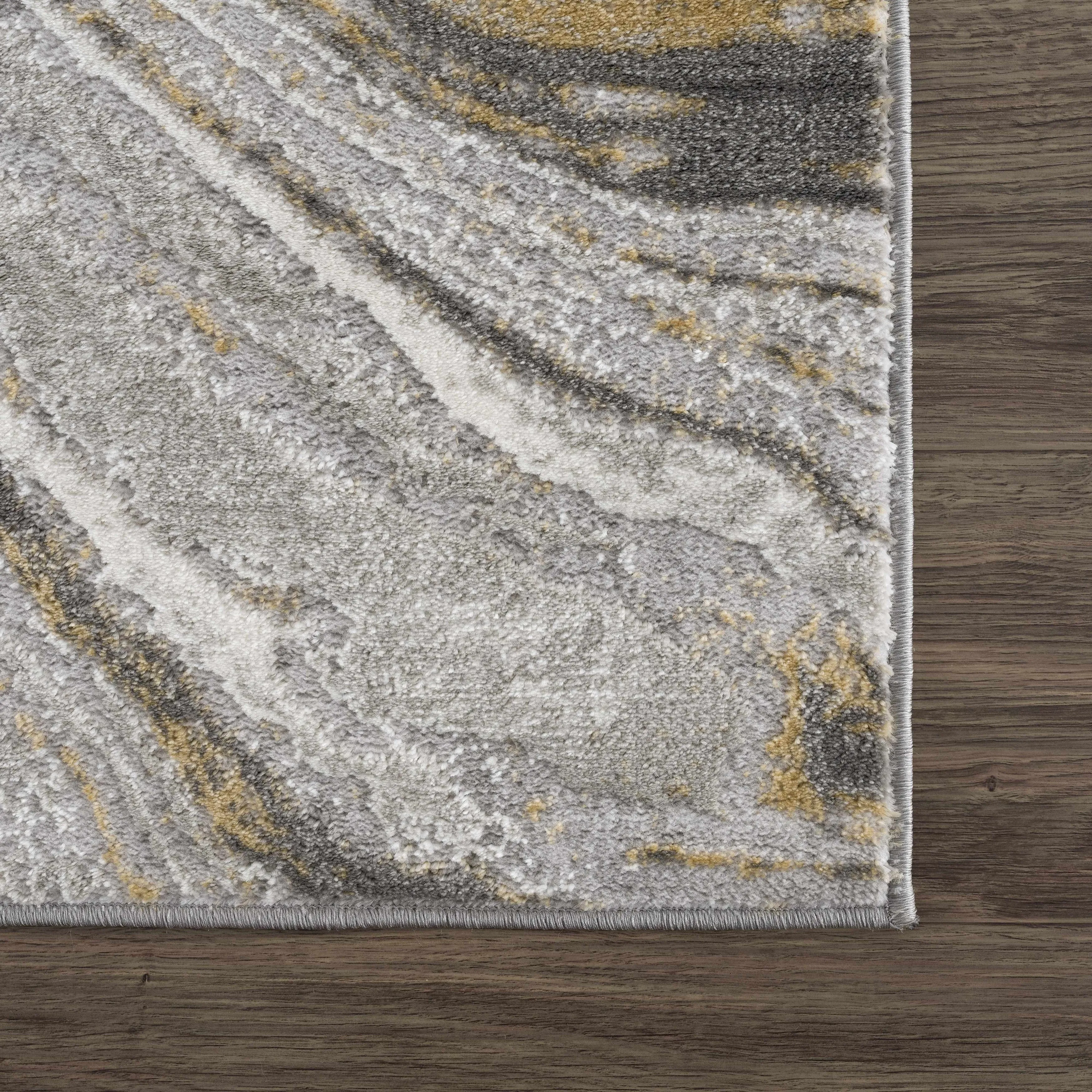 Hauteloom Liverpool Living Room. Bedroom Area Rug - Contemporary - Cream.Green - 7'10 x 10'