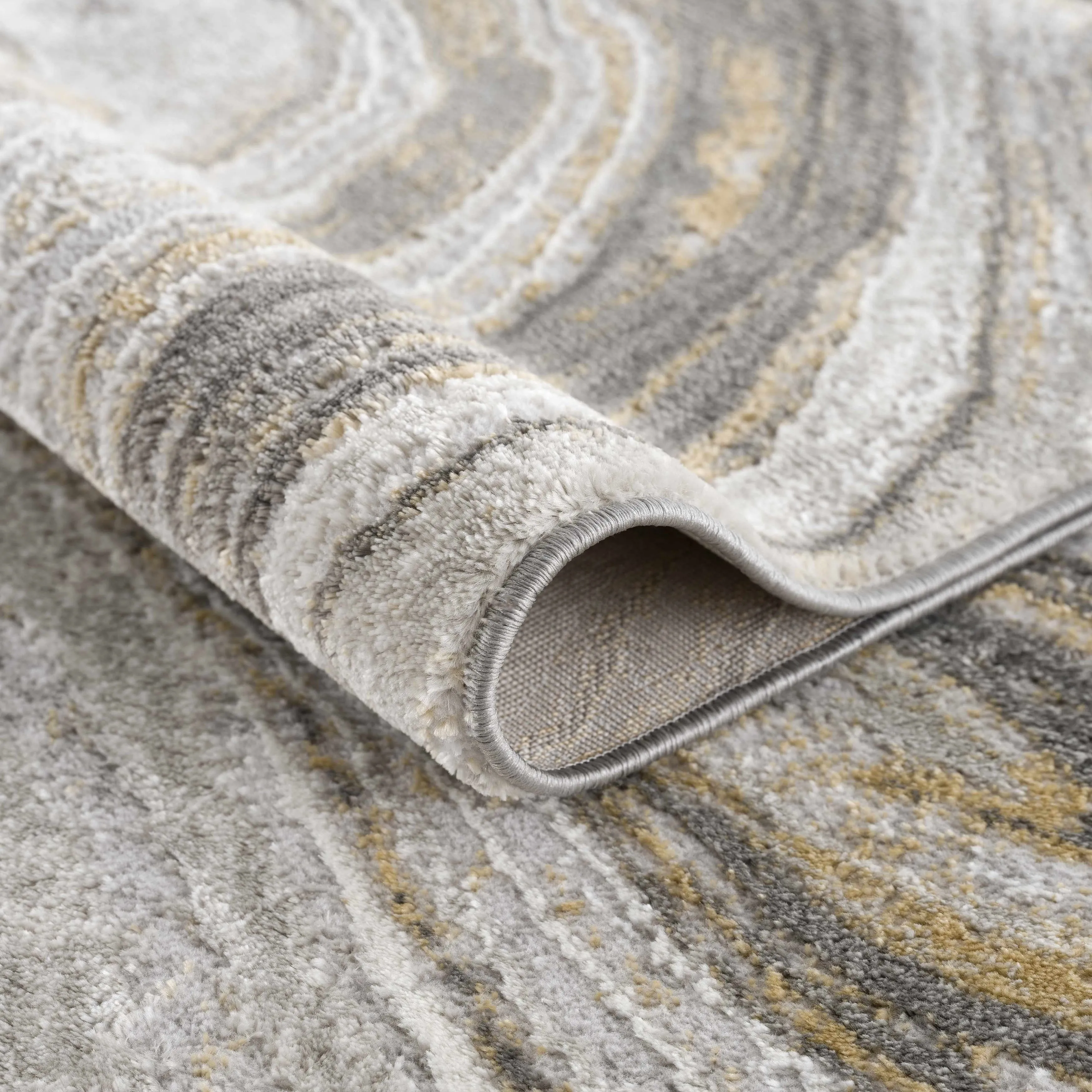Hauteloom Liverpool Living Room. Bedroom Area Rug - Contemporary - Cream.Green - 7'10 x 10'