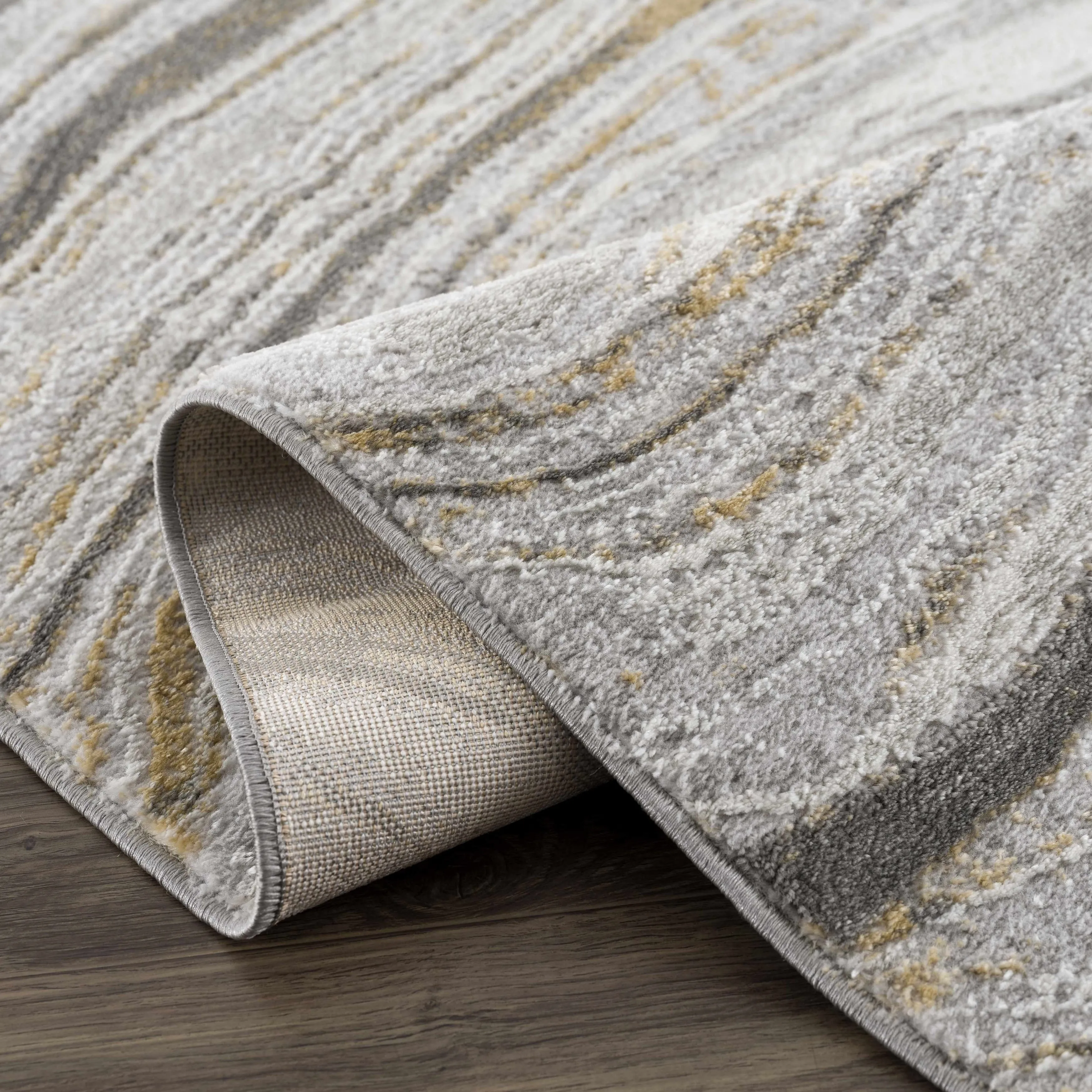 Hauteloom Liverpool Living Room. Bedroom Area Rug - Contemporary - Cream.Green - 7'10 x 10'