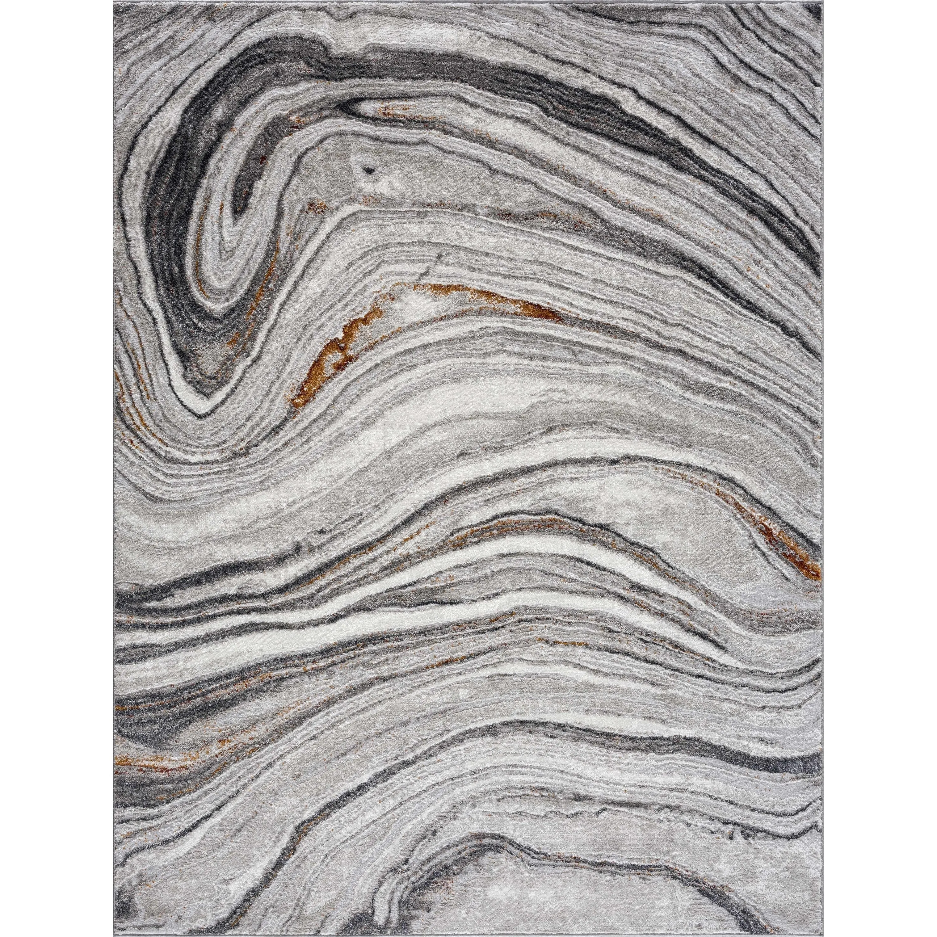 Hauteloom Liverpool Living Room. Bedroom Area Rug - Contemporary - Cream.Green - 7'10 x 10'