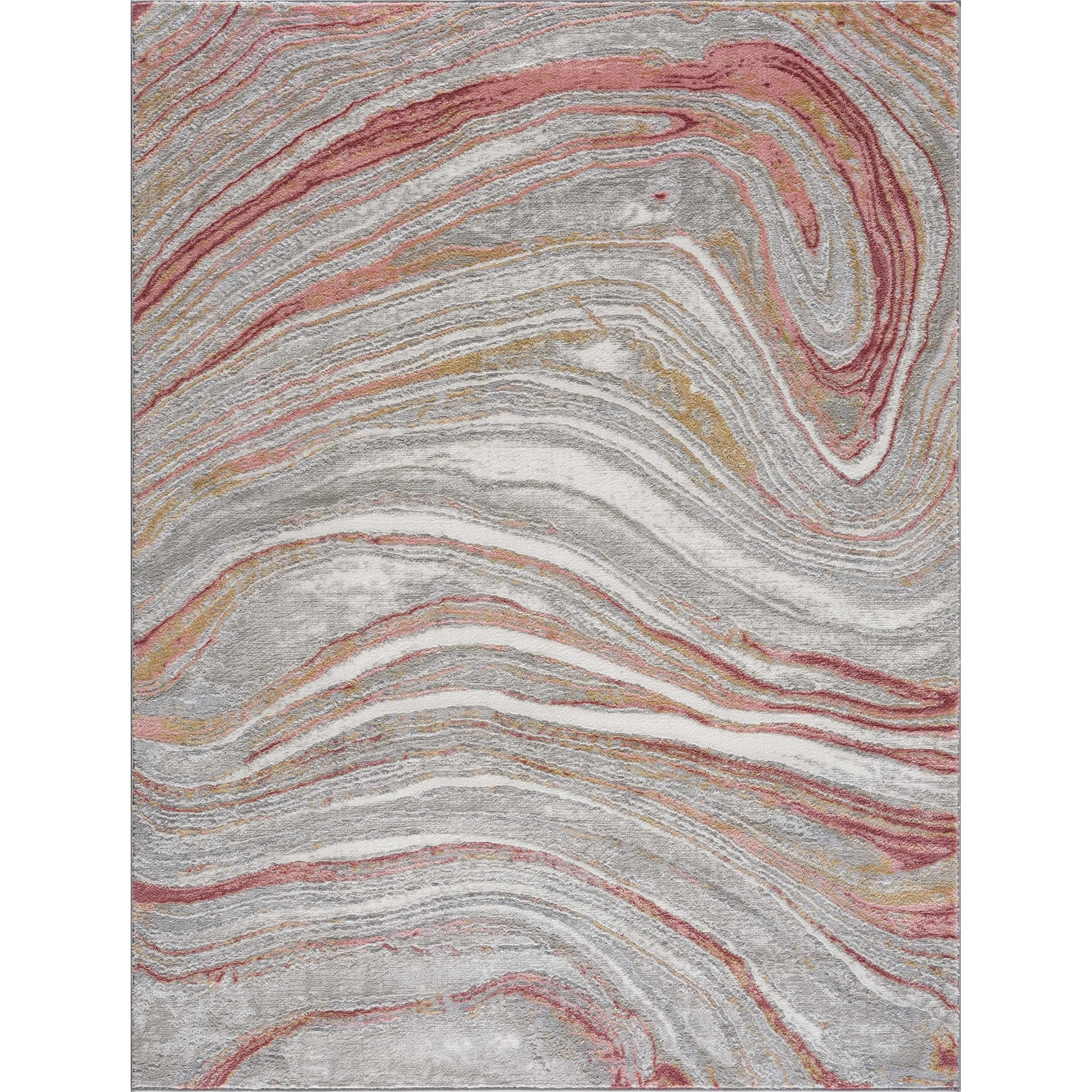 Hauteloom Liverpool Living Room. Bedroom Area Rug - Contemporary - Cream.Green - 7'10 x 10'