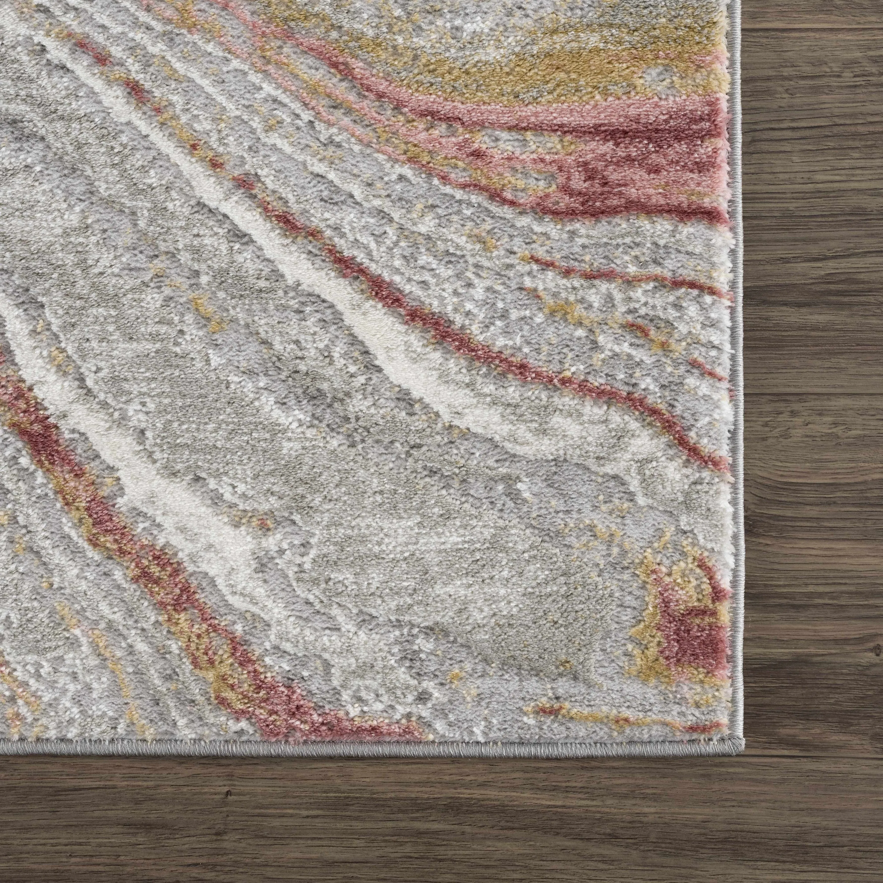 Hauteloom Liverpool Living Room. Bedroom Area Rug - Contemporary - Cream.Green - 7'10 x 10'