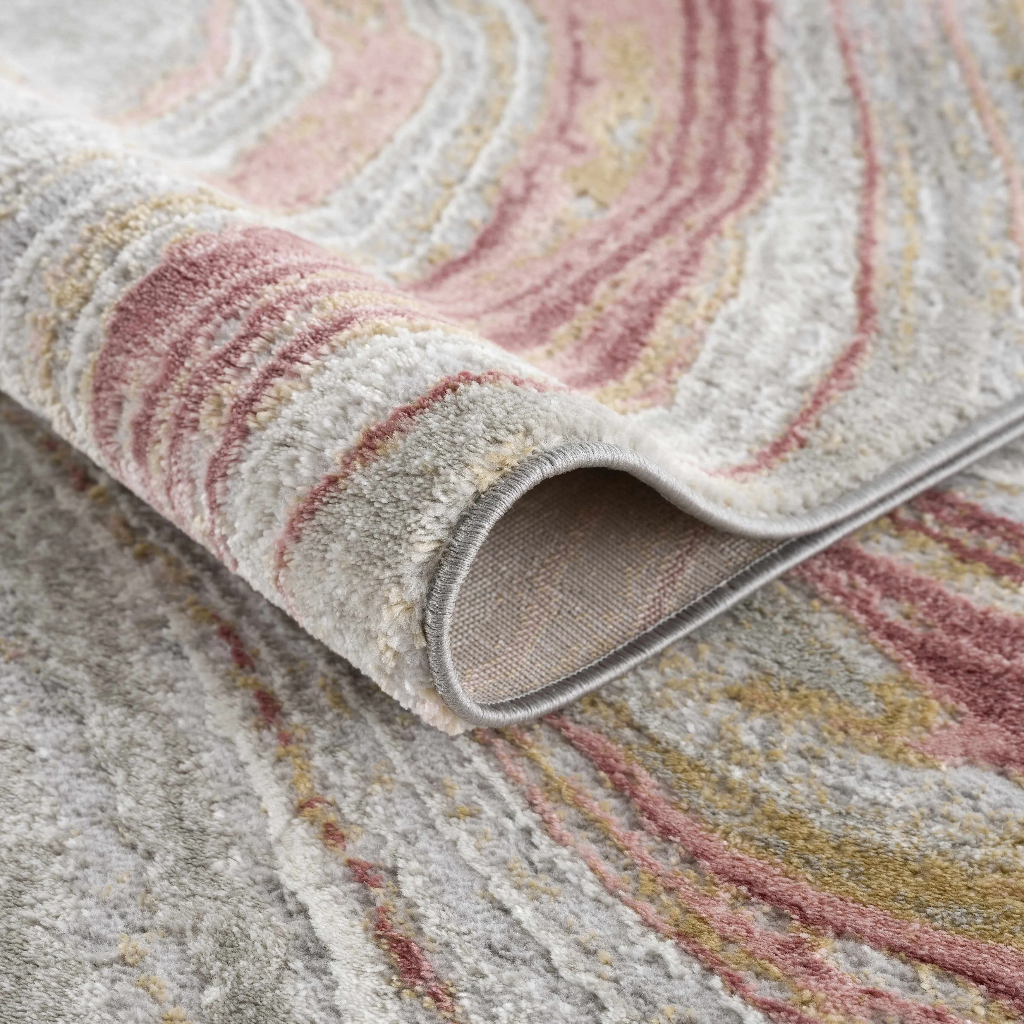 Hauteloom Liverpool Living Room. Bedroom Area Rug - Contemporary - Cream.Green - 7'10 x 10'