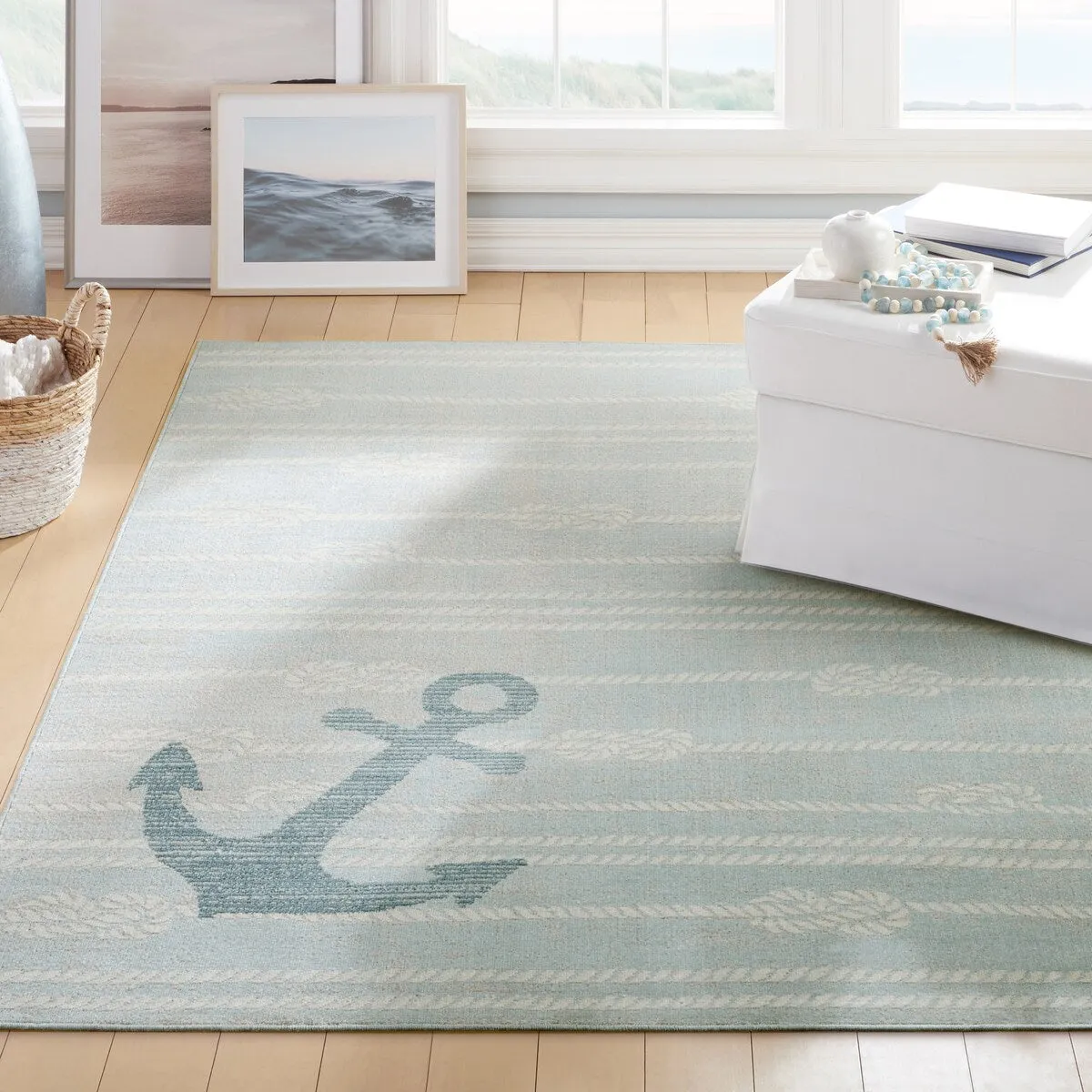 Home Dynamix Marine Anchor Coastal Anchor Indoor/Outdoor Area Rug